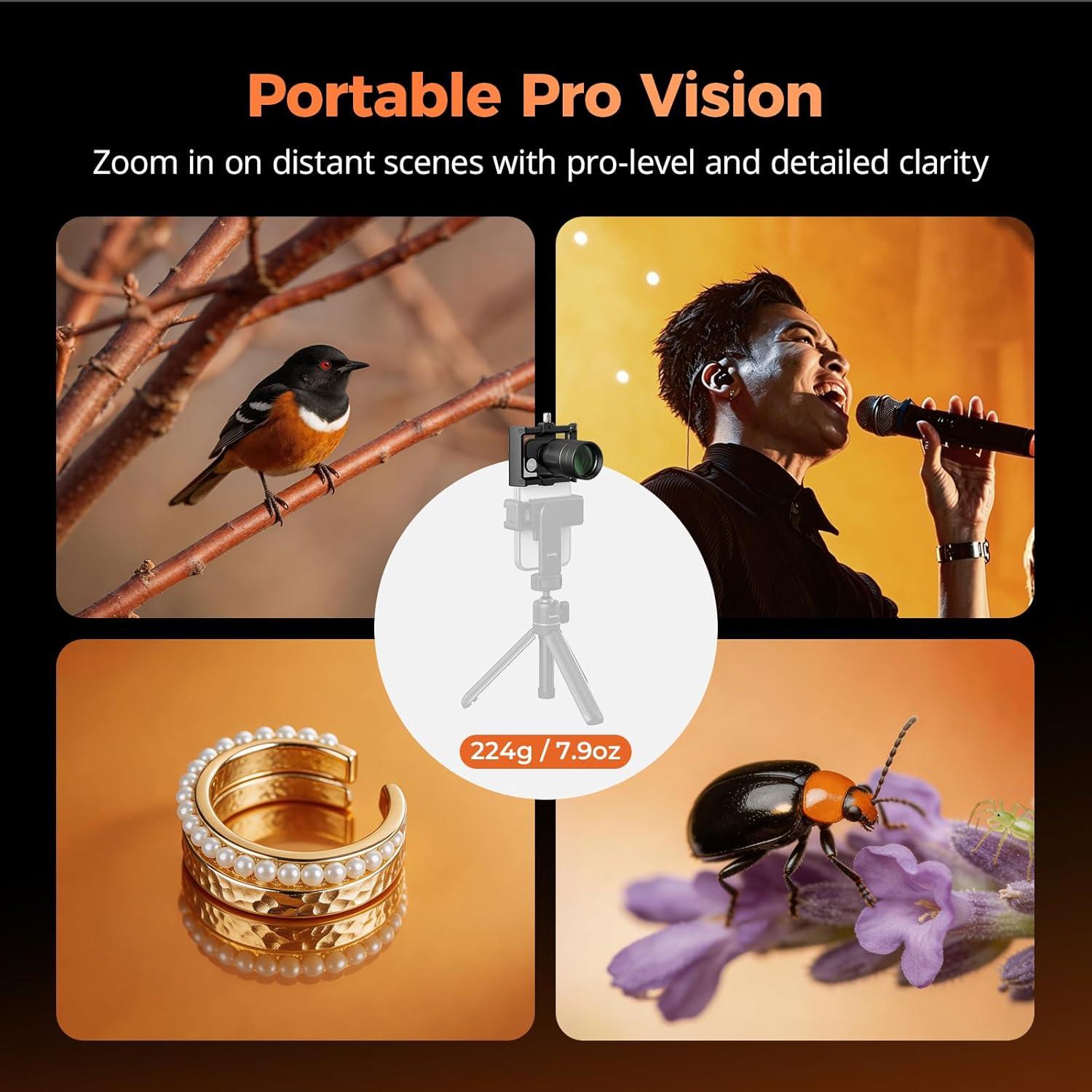 Thumbnail 5 de SmallRig T-Mount-5334 Teleobiettivo 2x + kit macro per iPhone 17/16/15 Pro Max