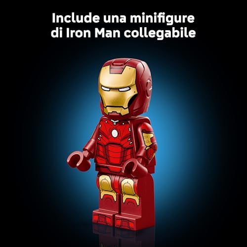 Detalle de LEGO Marvel Iron Man Mark 3 Edizione del Collezionista 76344 – Action Figure da Esposizione