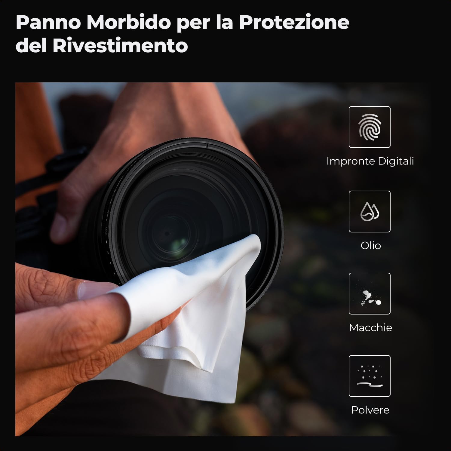 Thumbnail 5 de K&F CONCEPT Nano-B Filtro Variabile ND2-400 (1-9 stop) Ø55mm in vetro ottico