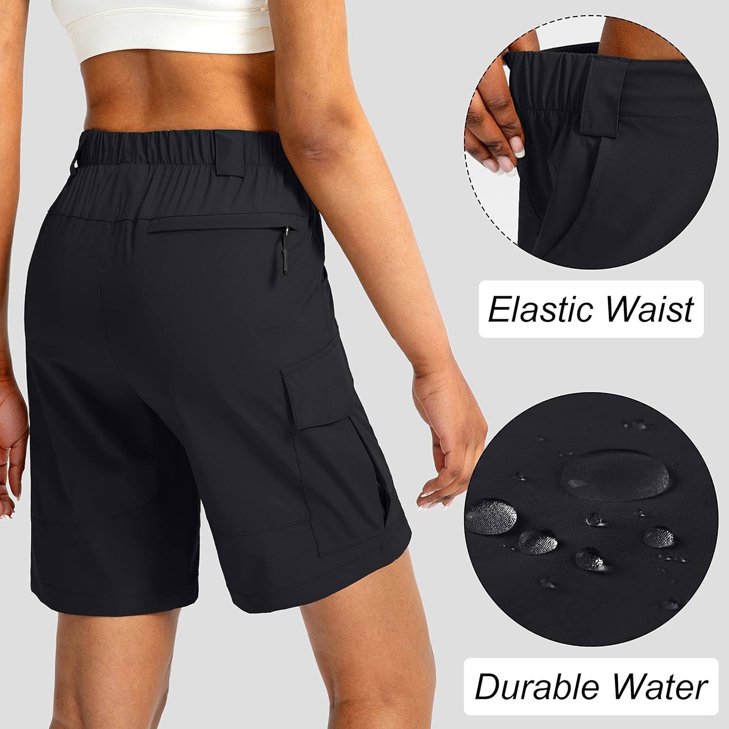 Thumbnail 3 de Viodia Women’s 7" Hiking Cargo Shorts with Pockets (UPF 50+, Quick-Dry & Stretch)