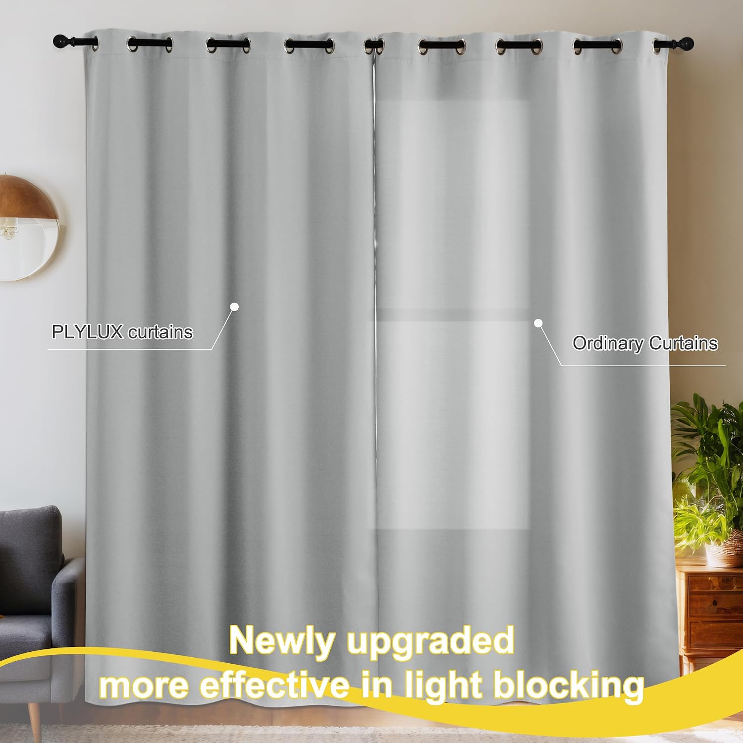 Detalle 2 de NICETOWN Blackout Curtains, 52 x 84 Inches
