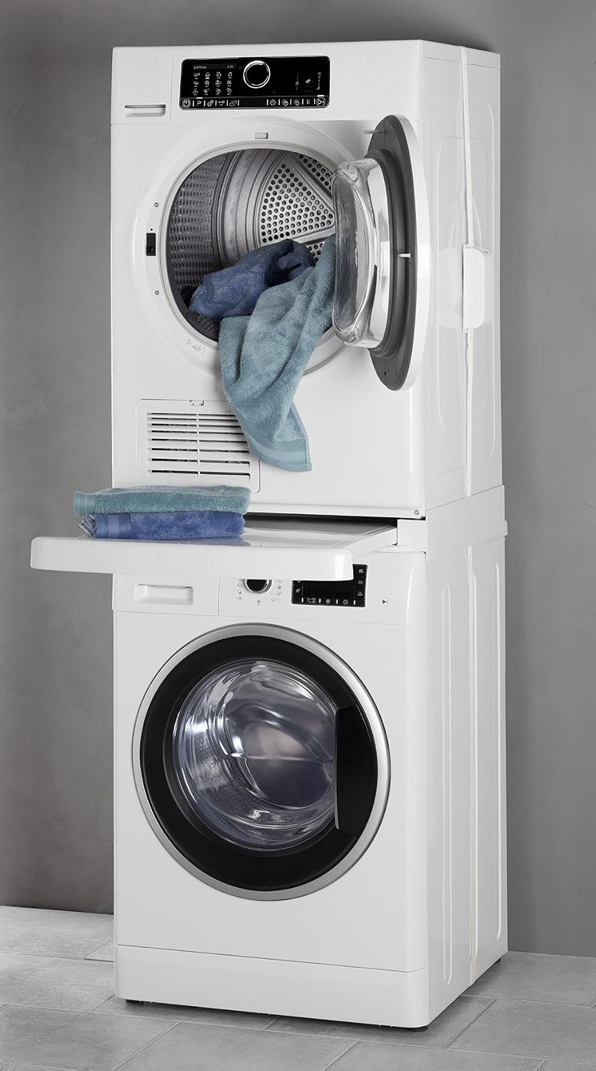 Detalle de WPRO Kit de superposition SKS101 : optimisation pratique pour lave-linge et sèche-linge