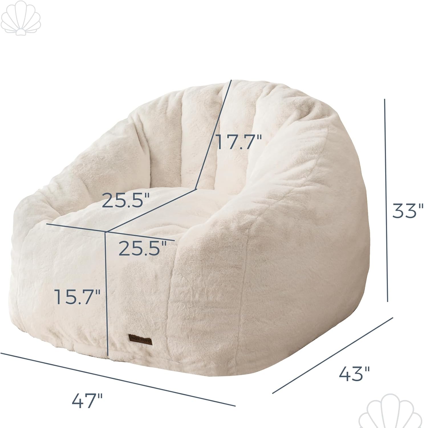 Thumbnail 1 de MAXYOYO Giant Bean Bag Chair 47x43x33