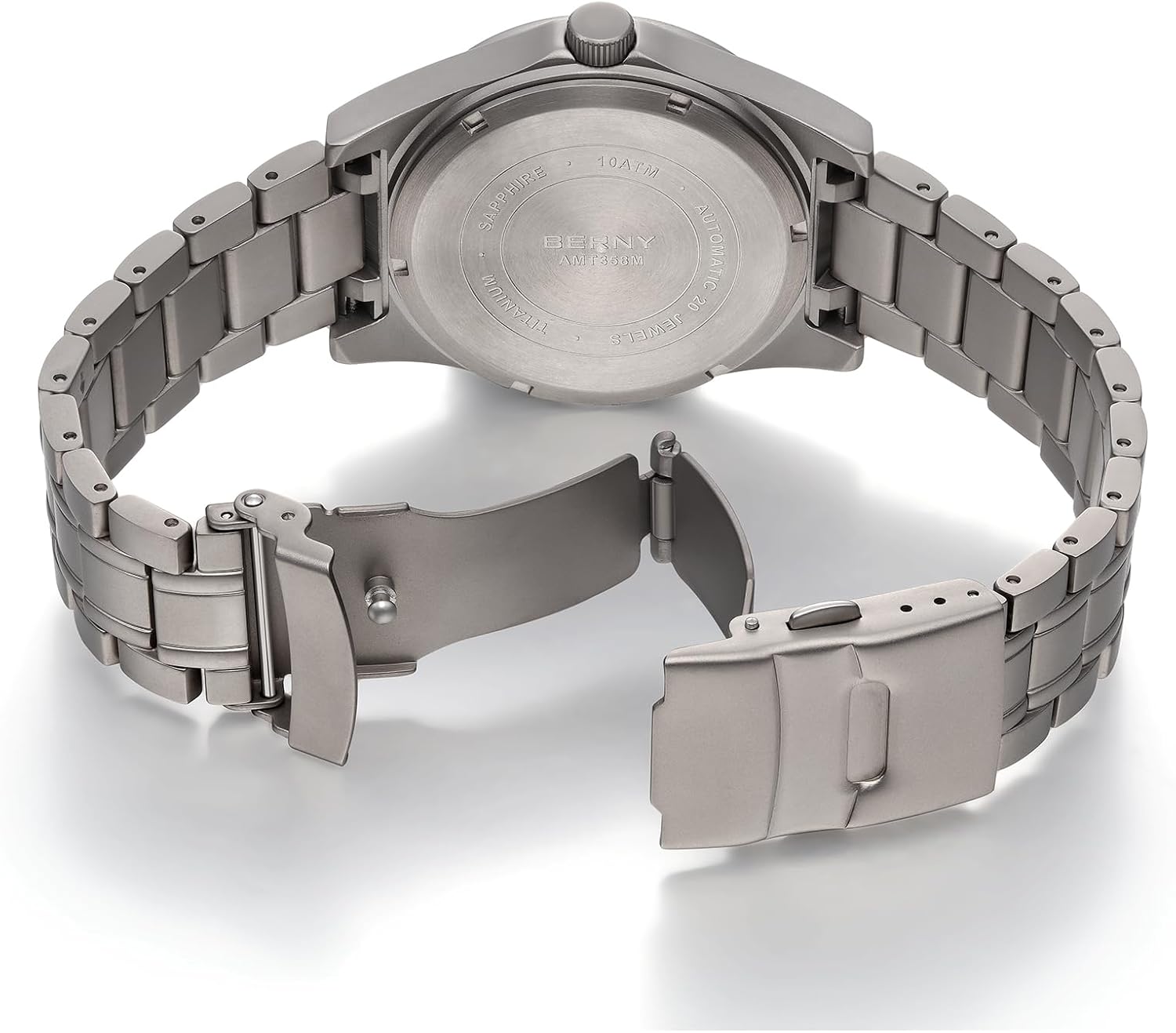 Thumbnail 3 de BERNY Titanium Automatik-Herrenuhr mit Seagull ST1731, 10ATM und Saphirglas