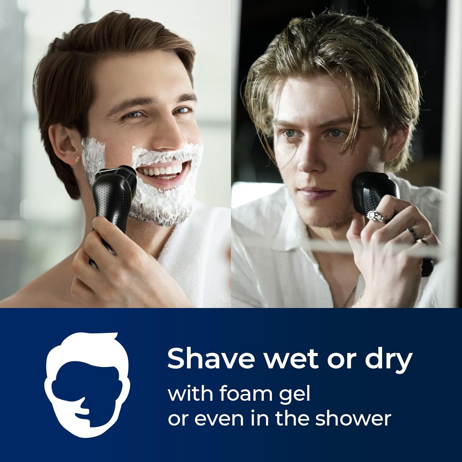Thumbnail 6 de Rechargeable Electric Razor for Men: 3-in-1 Shaver with IPX7 Waterproof and USB Charging