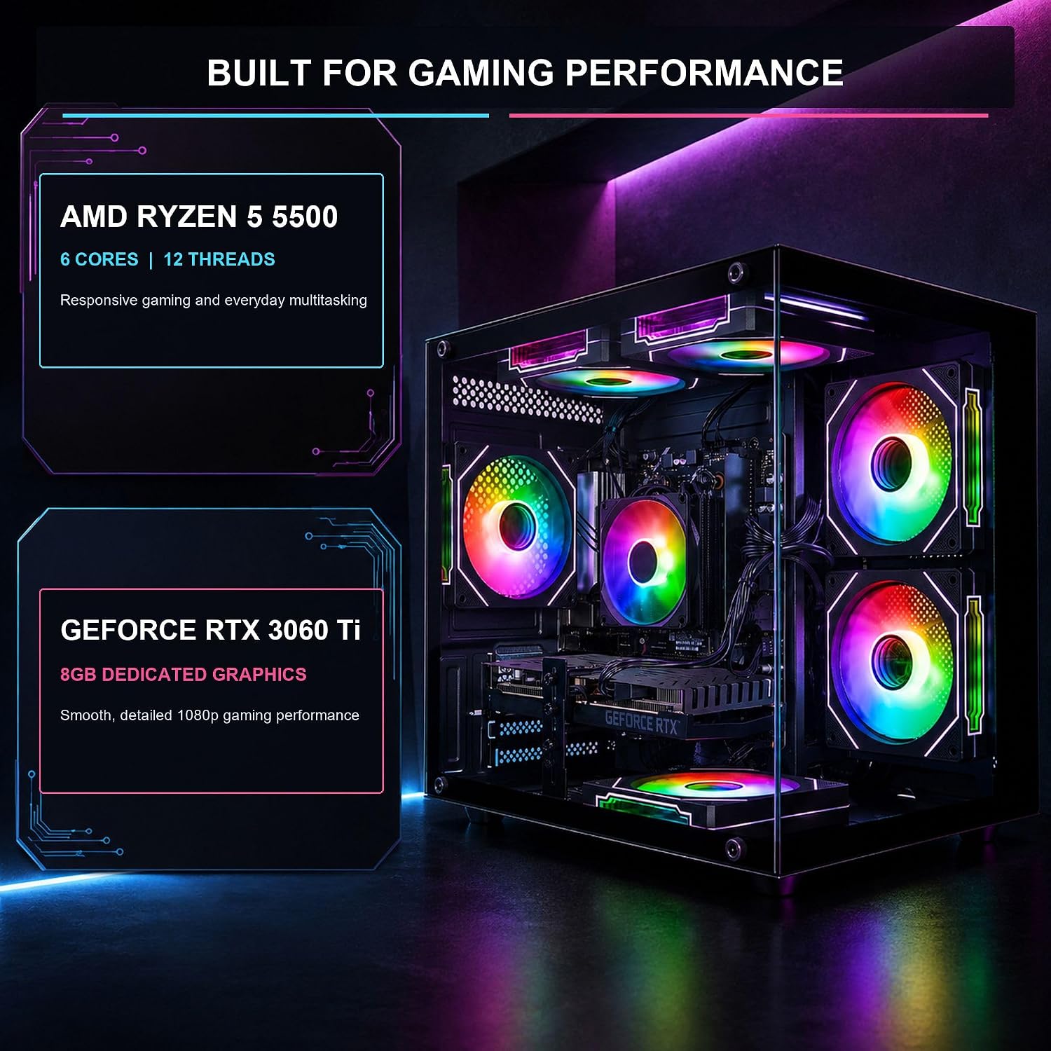 Detalle de Olialia Gaming PC GeForce RTX 3060 Ti