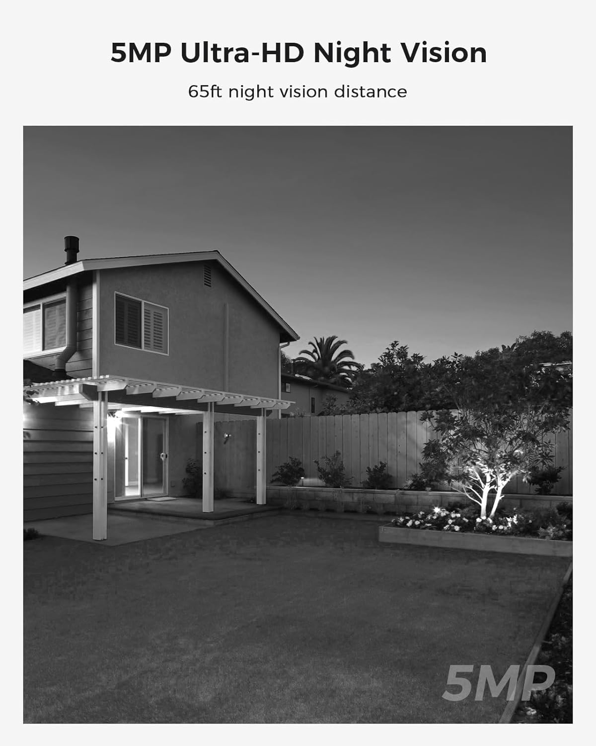 Detalle de Hiseeu 2.5K 5MP WiFi Outdoor Security Camera System (Expandable up to 16 Channels, 1TB NVR)