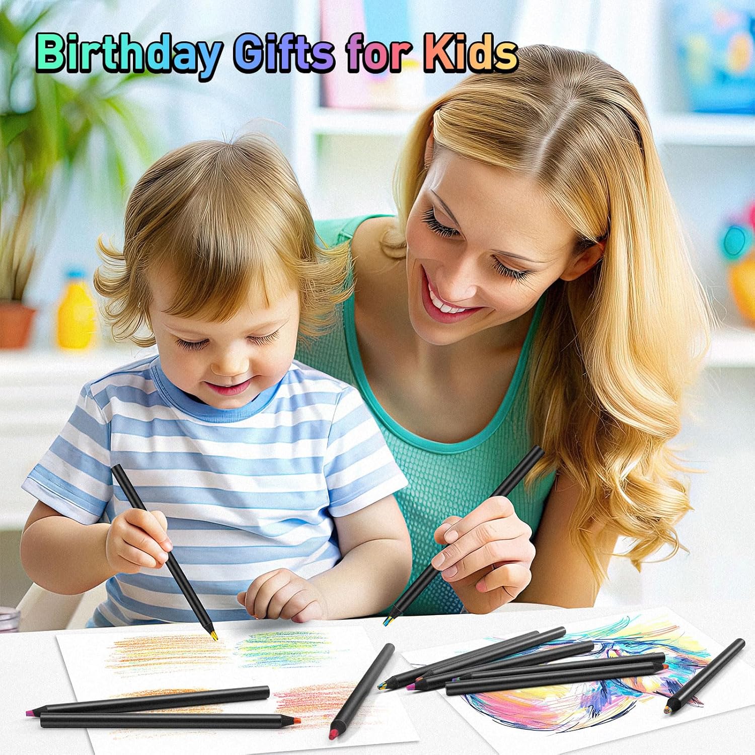 Thumbnail 3 de Lenski 12 Rainbow Pencils colouring set 🎨