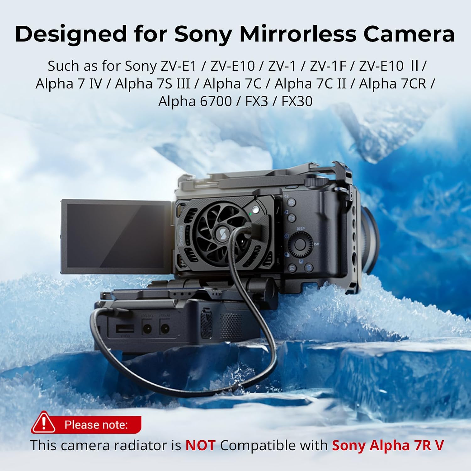 Thumbnail 6 de SMALLRIG 5152 camerakoeler met TEC-module voor geselecteerde Sony-camera’s