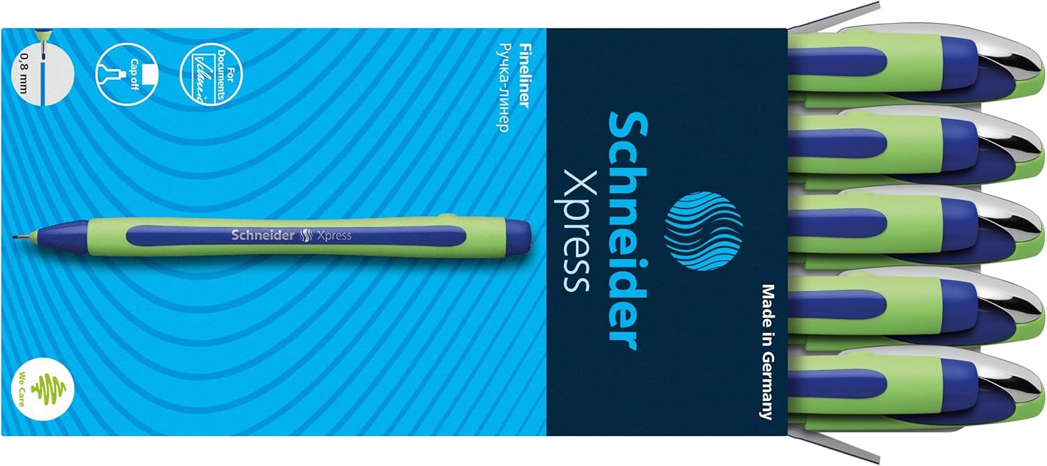 Detalle 2 de Schneider Xpress Fineliner 0,8 mm – 10er Pack blau