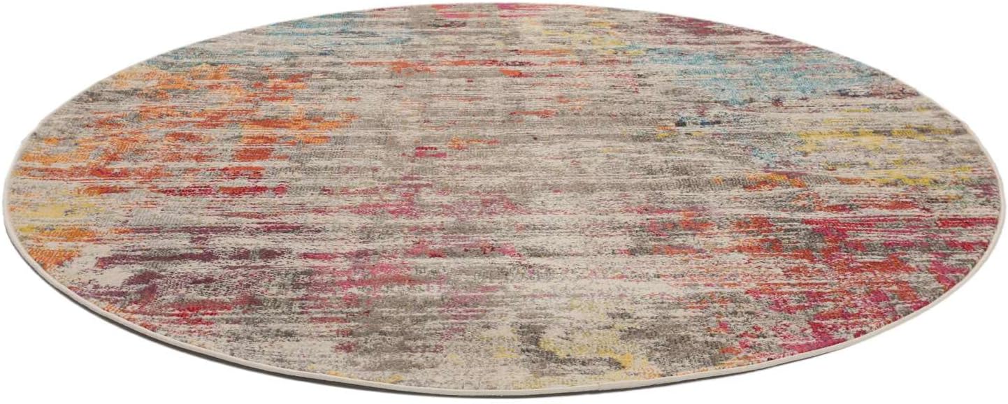 Detalle de RugVista Monet Round Rug, Ø 150 cm, Multicoloured, Medium Pile