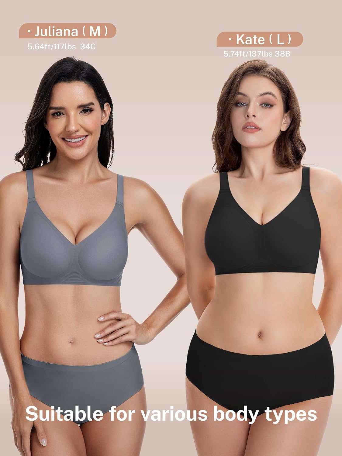 Thumbnail 5 de habibee Seamless Wireless Bra for Women Full Coverage 🧷