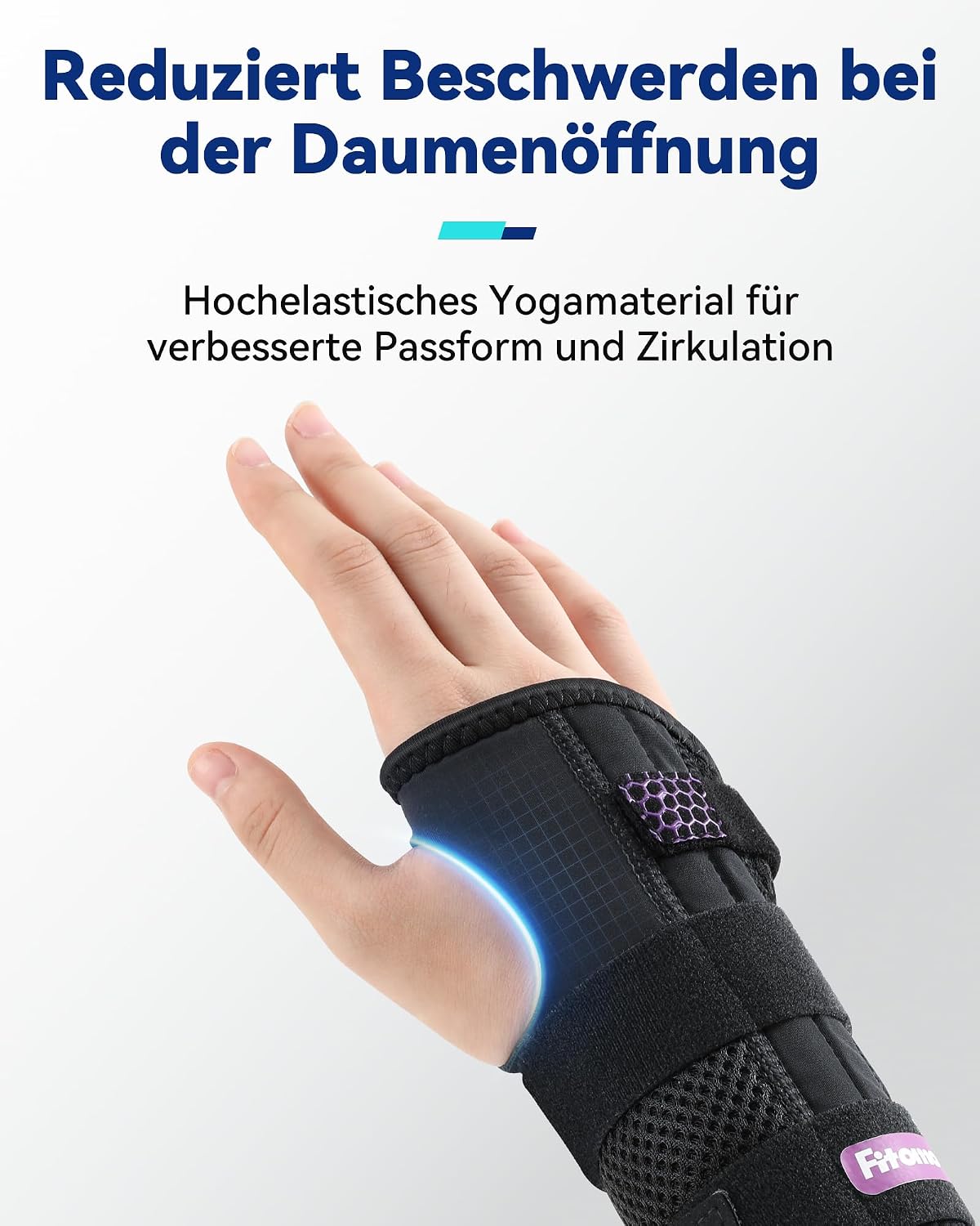 Detalle 1 de Fitomo Handgelenkbandage mit 3 Metallschienen