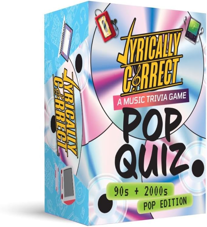 Detalle de Lyrically Correct Pop Edition 1990s–2000s Music Trivia Game 🎲