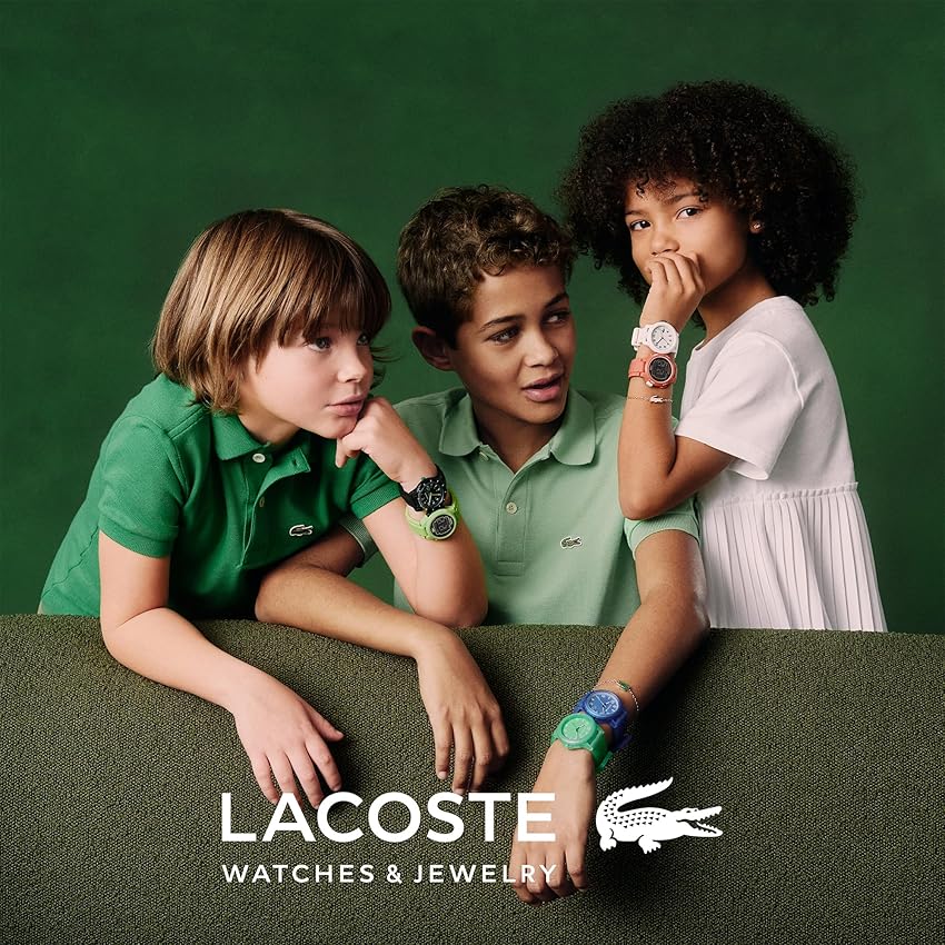 Detalle 2 de Lacoste 2030001 reloj analógico niños 12.12, correa silicona verde
