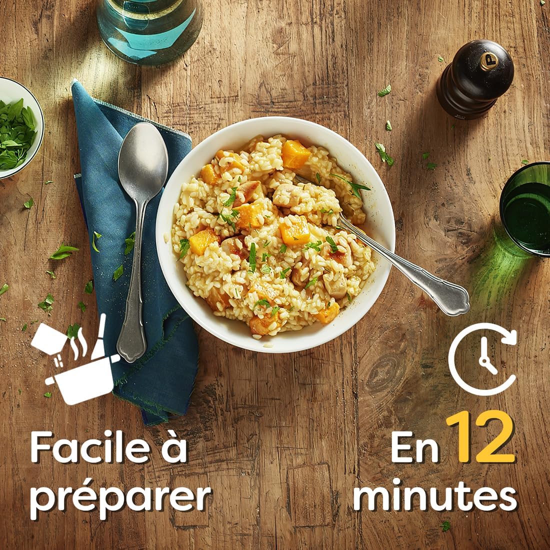 Detalle de Knorr Risotto à la Courge – plat cuisiné en 12 min, lot de 3