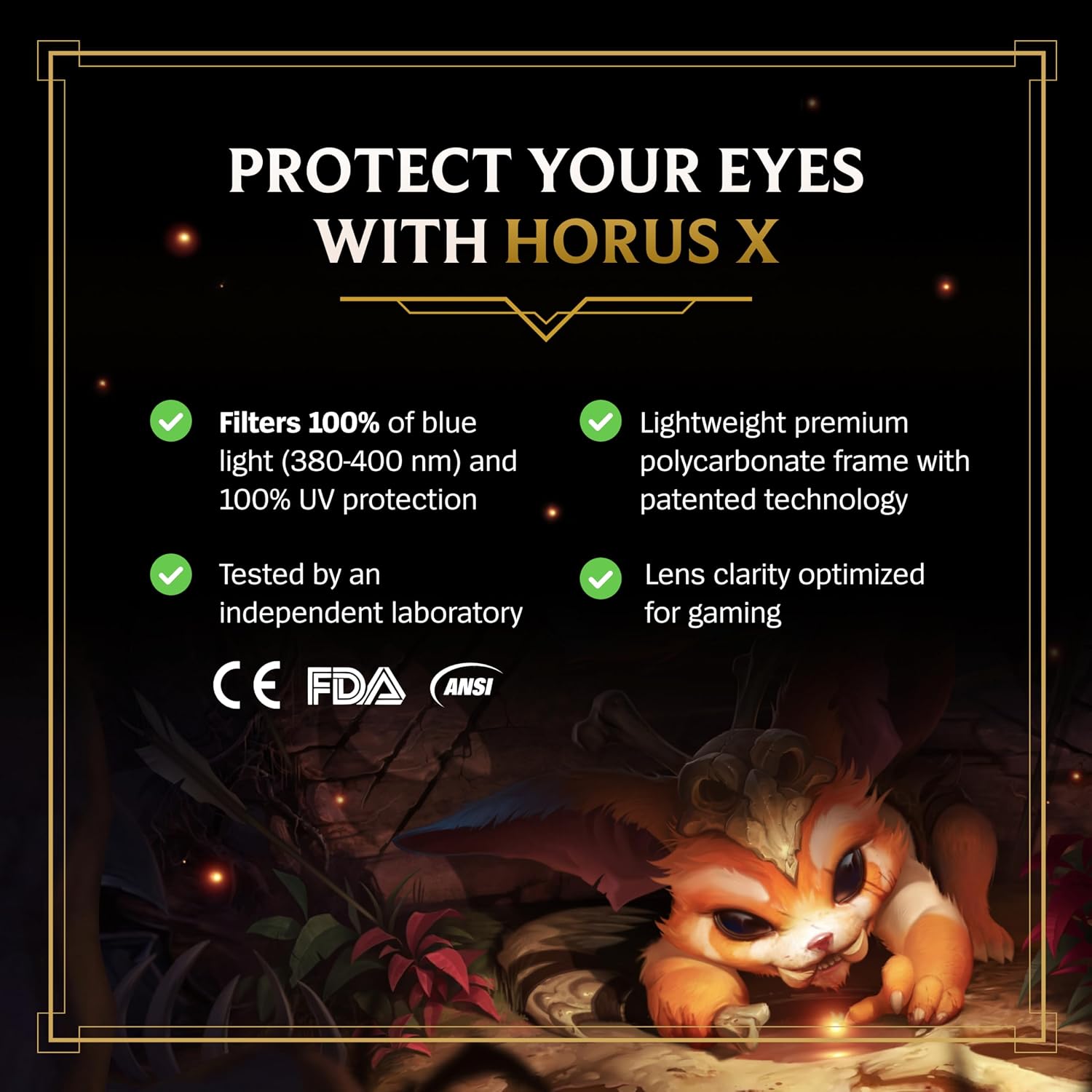Thumbnail 4 de Horus X • Gafas Gaming League Of Legend Redondas