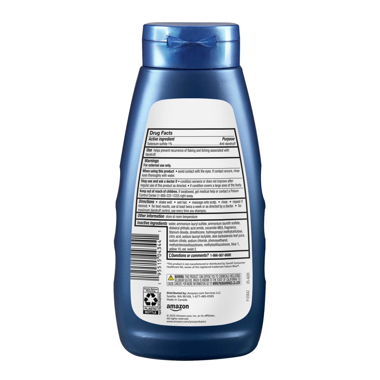 Thumbnail 1 de Amazon Basics Moisturizing Anti-Dandruff Shampoo with 1% Selenium Sulfide (Maximum Strength) — 11 fl oz