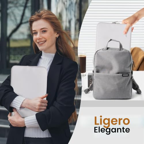 Detalle 2 de Aucase Funda Portátil 13‑14" Impermeable en Cuero — Compatible con MacBook Pro 14"/Air 13" y más
