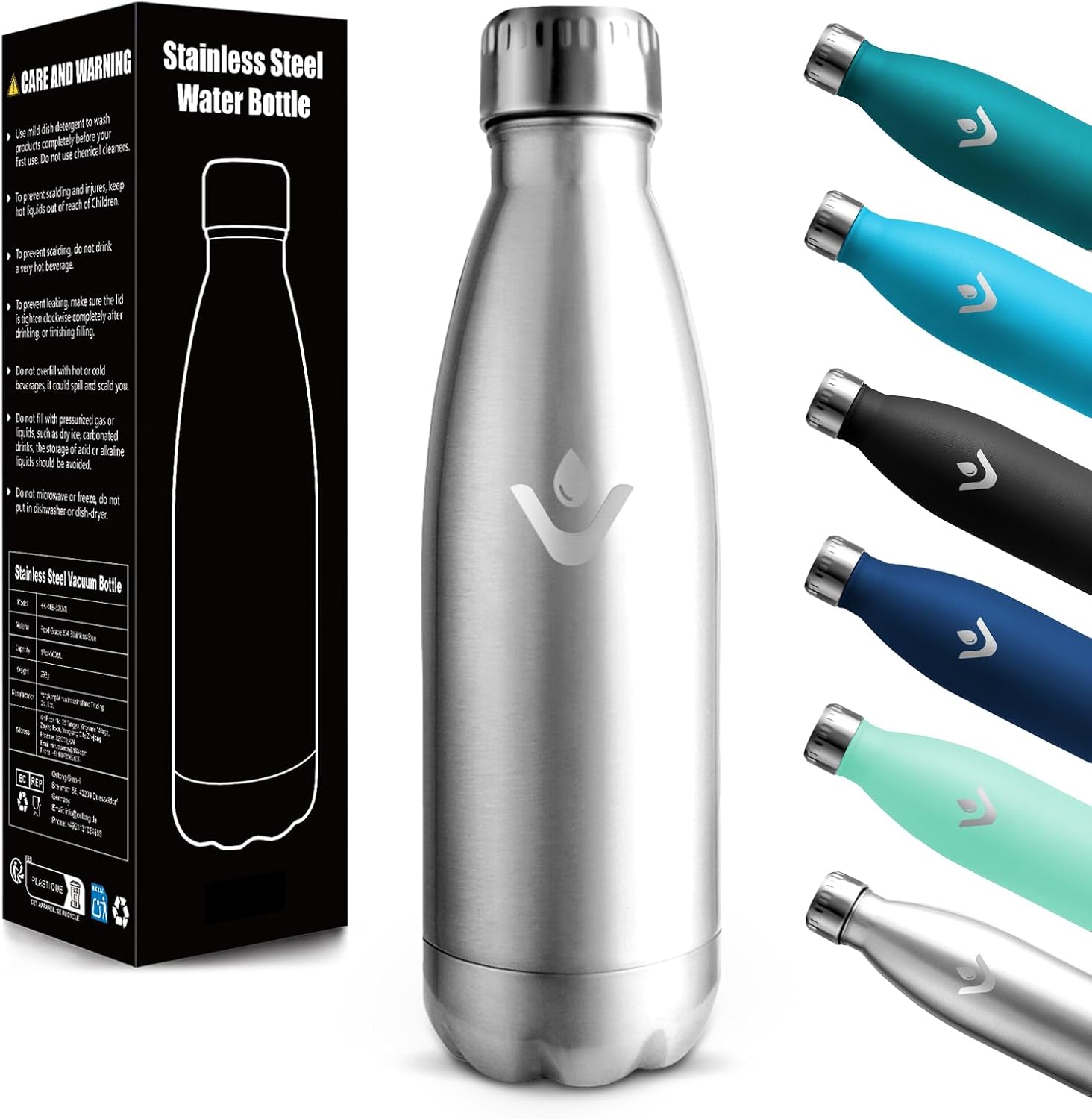 Detalle de Motswedi borraccia termica bambini 500 ml in acciaio inox 18/8 a doppia parete