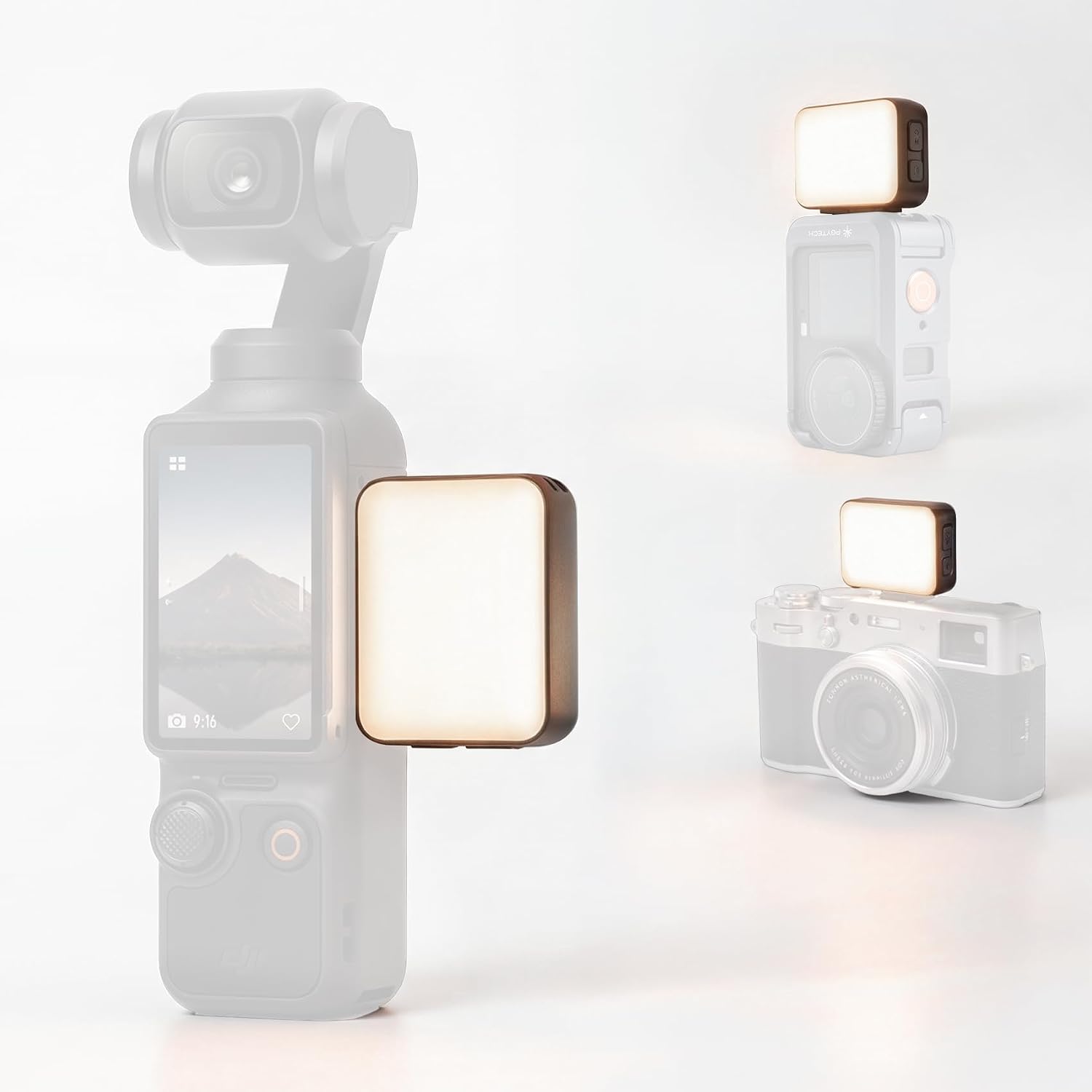 PGYTECH Magnetisches Mini Fülllicht für DJI Osmo Pocket 3/4/4P/Xtra Muse – ultraleicht, vielseitig und flexibel