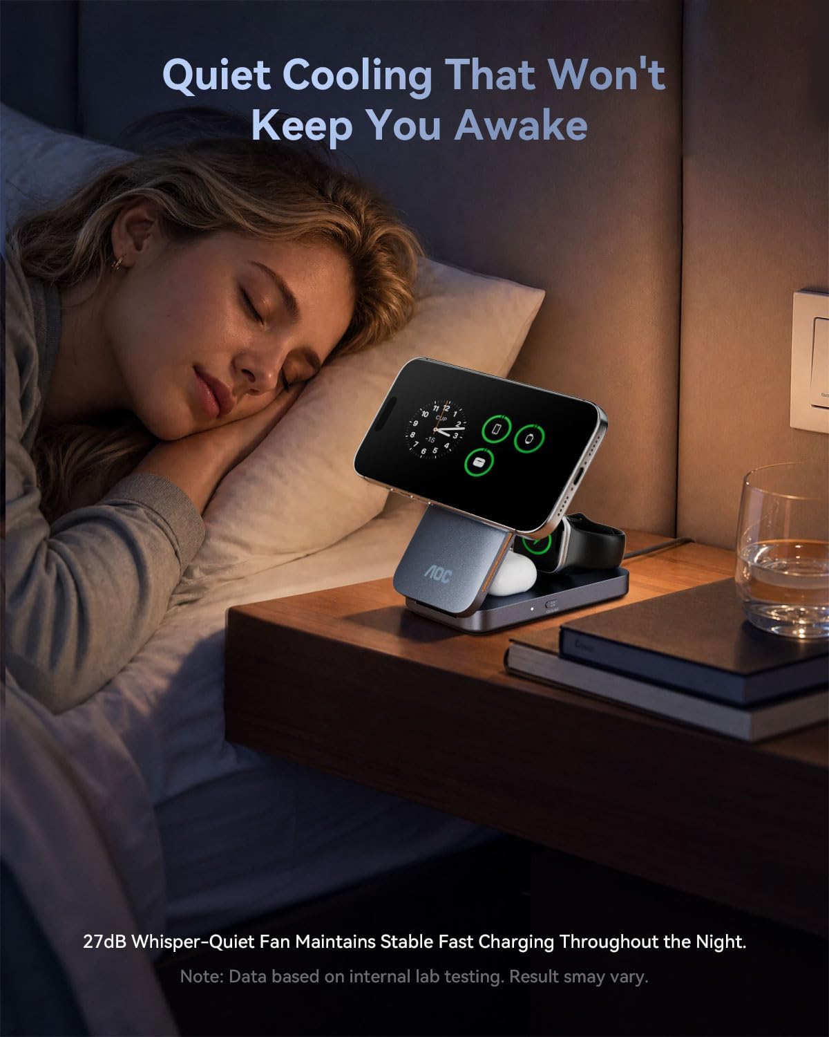 Detalle de AOC 3-in-1 Wireless Charging Station GW300