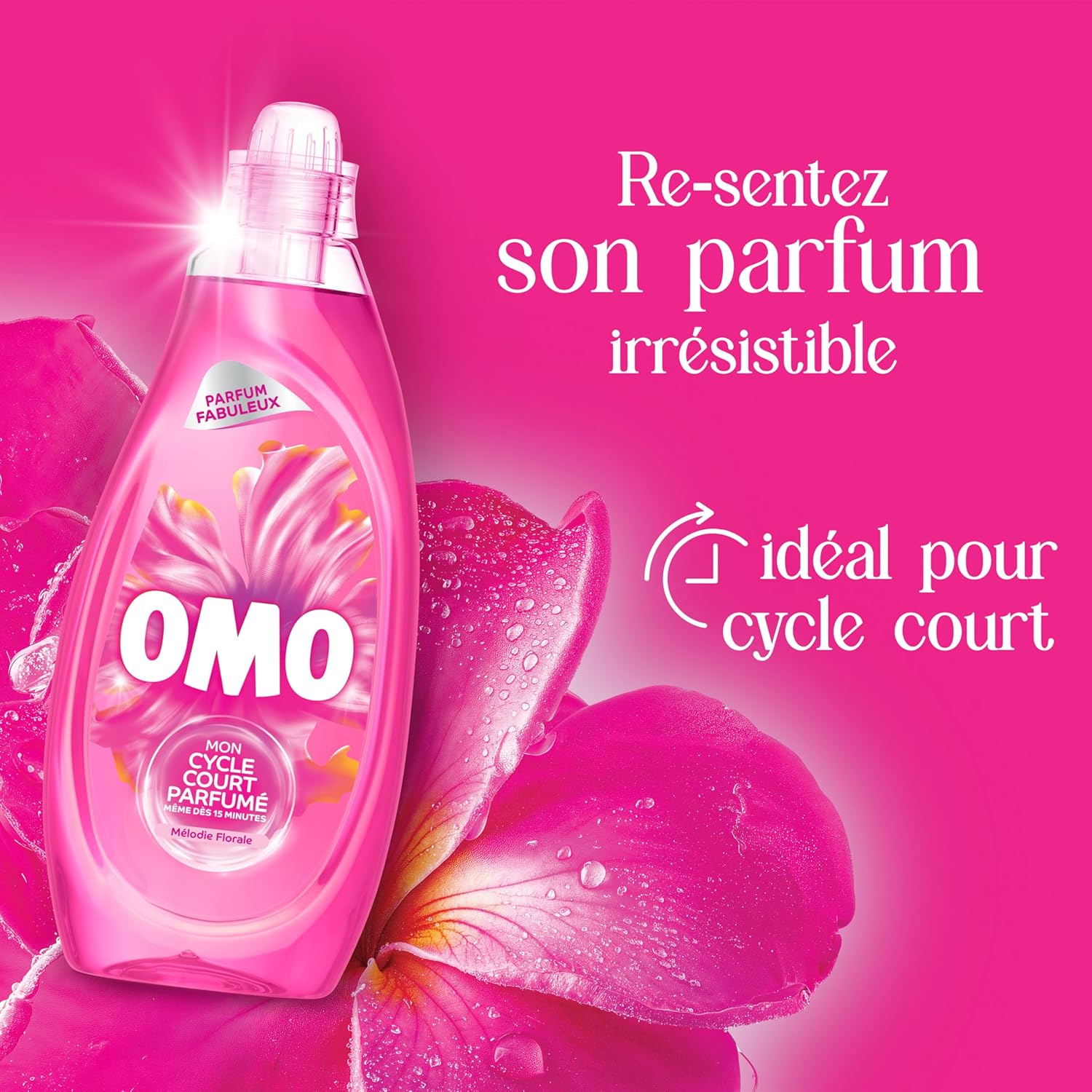 Thumbnail 4 de OMO Lessive Liquide Mon Cycle Court Parfumé Mélodie Florale – Cycle court efficace dès 15 minutes