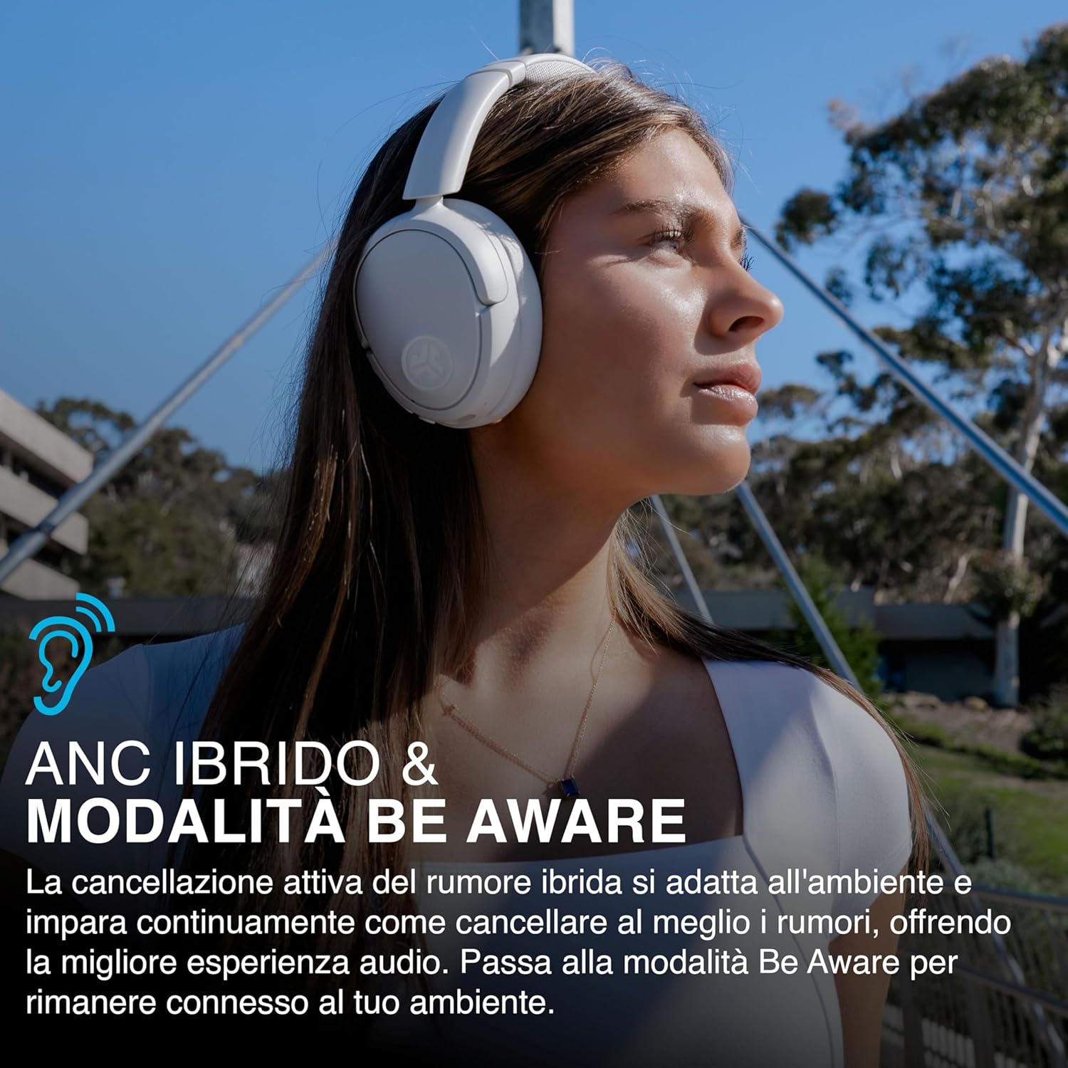 Thumbnail 1 de JLab JBuds LUX ANC – Cuffie Bluetooth over-ear wireless pieghevoli con cancellazione attiva del rumore e micro per chiamate