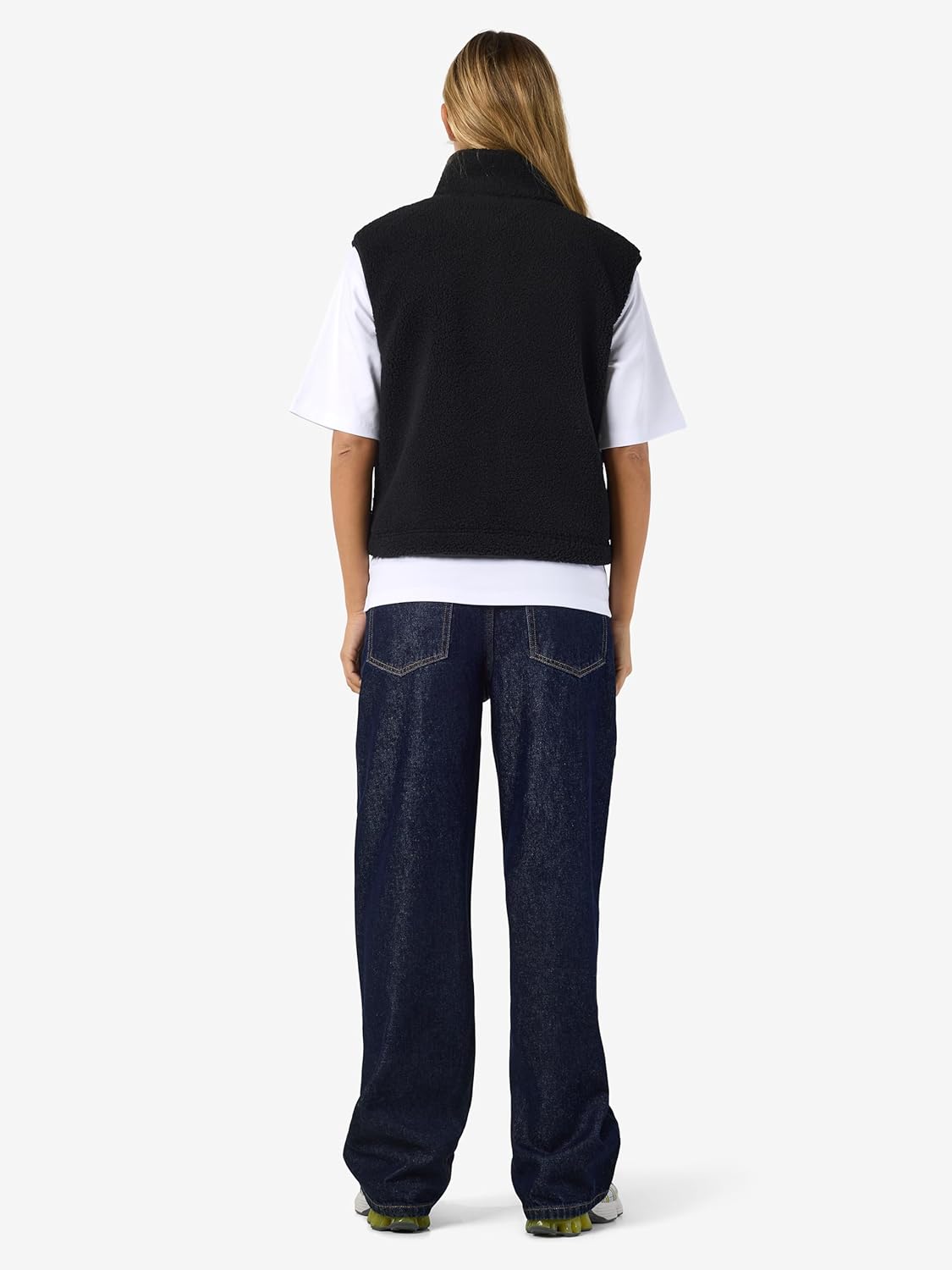 Thumbnail 2 de NOISY MAY Damen Short Teddy Vest mit Langarm und hohem Verschluss
