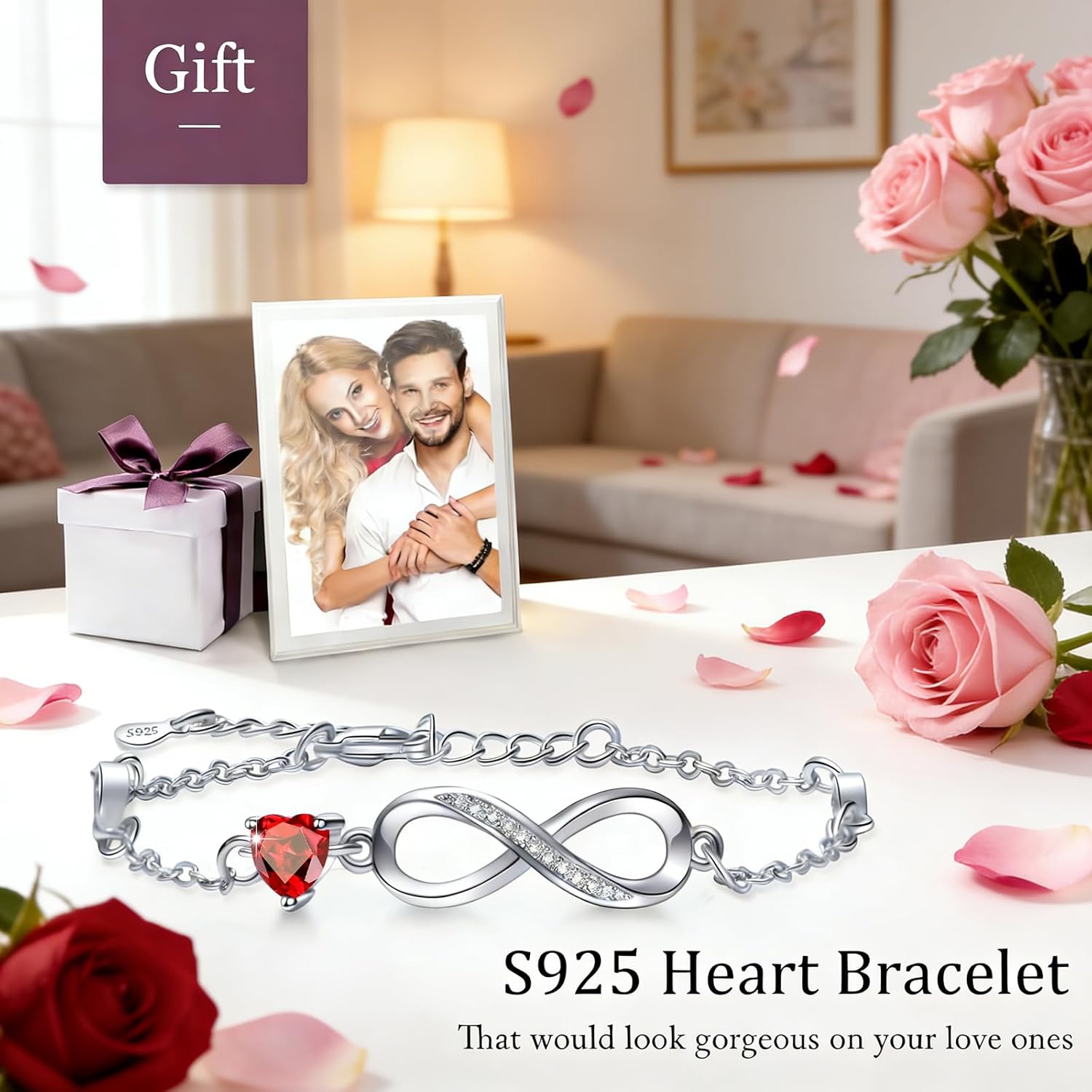 Thumbnail 4 de Tusuzik Muttertagsgeschenk: Armband Mama – Silber 925, Herz-Infinity-Look