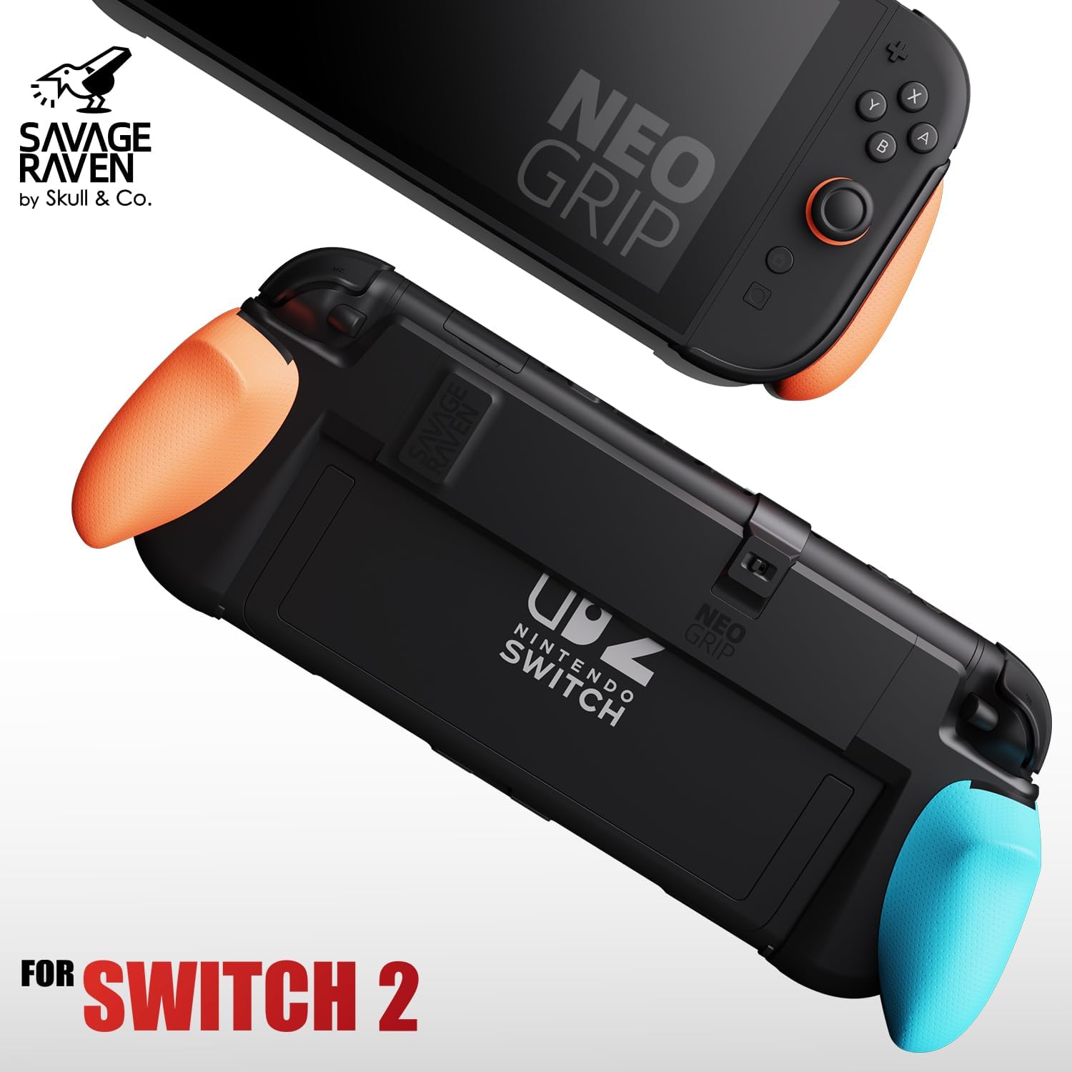 Detalle de Savage Raven NeoGrip Bundle für Nintendo Switch 2 – ergonomische Grifflösung mit austauschbaren Griffen und Großtasche