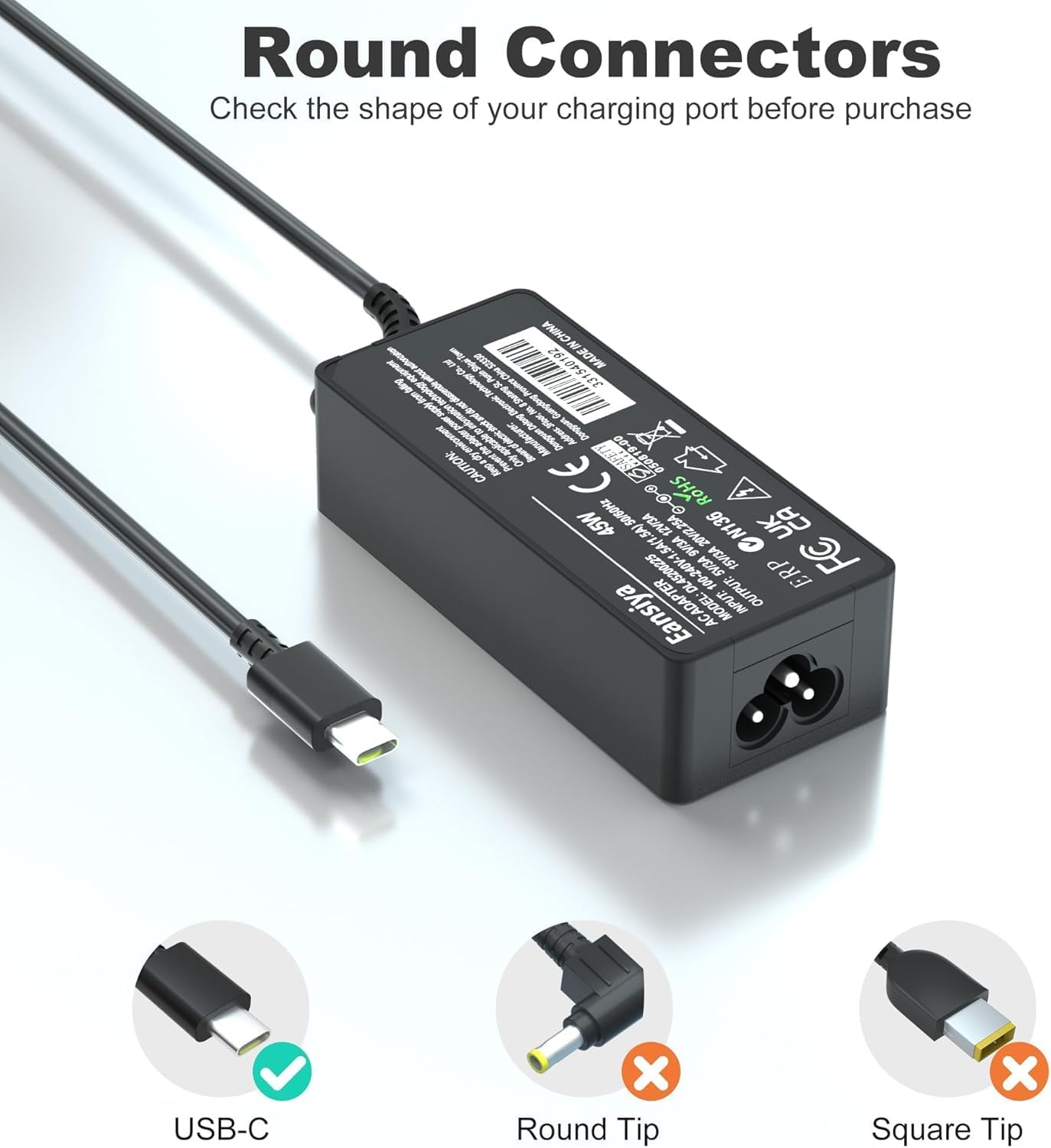 Thumbnail 2 de 45W USB-C Laptop Charger: versatile power for Chromebook to Dell and beyond