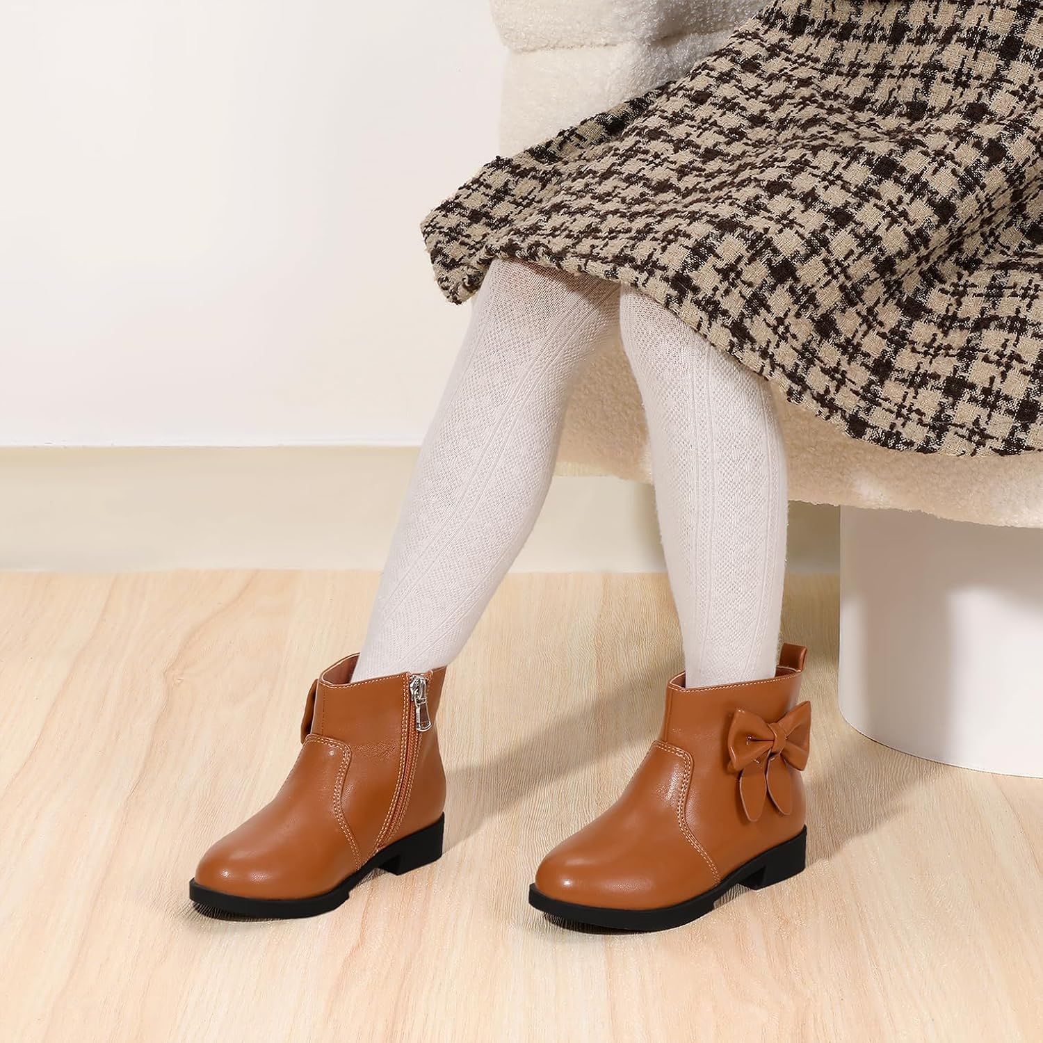 Detalle 2 de PANDANINJIA Girls' Ankle Boots with Side Zipper
