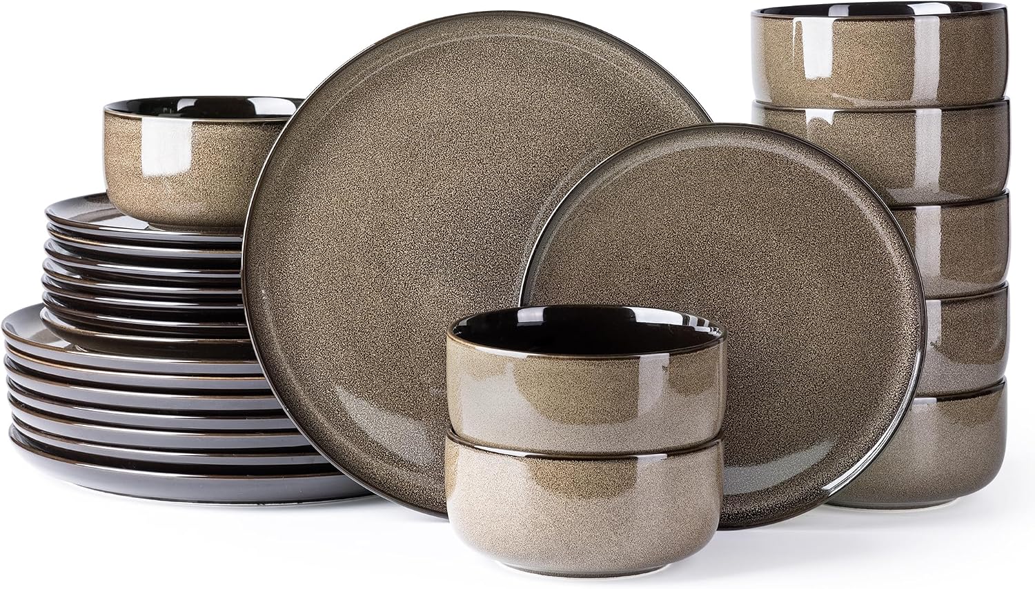 Detalle de LERATIO Ceramic Dinnerware Set 24pc 🍽