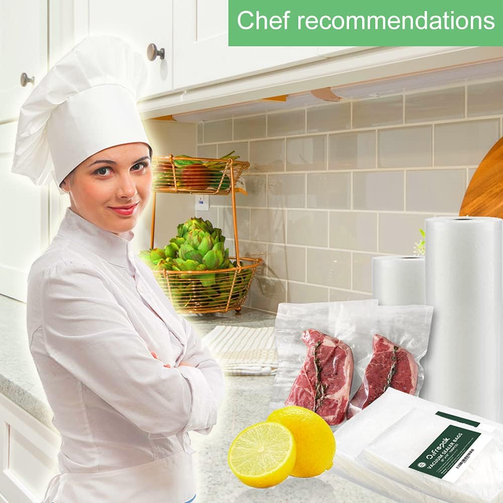 Detalle 2 de O2frepak O2frepak 200 Count Textured Vacuum Sealer Bags (20x30cm) for Food, BPA Free