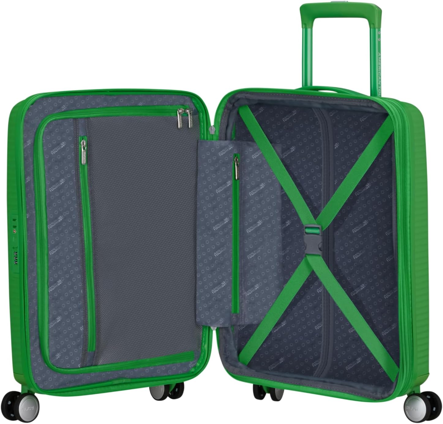 Detalle de American Tourister Soundbox Koffer 55×40×20/23 cm – Hartschale Handgepäck mit Erweiterung