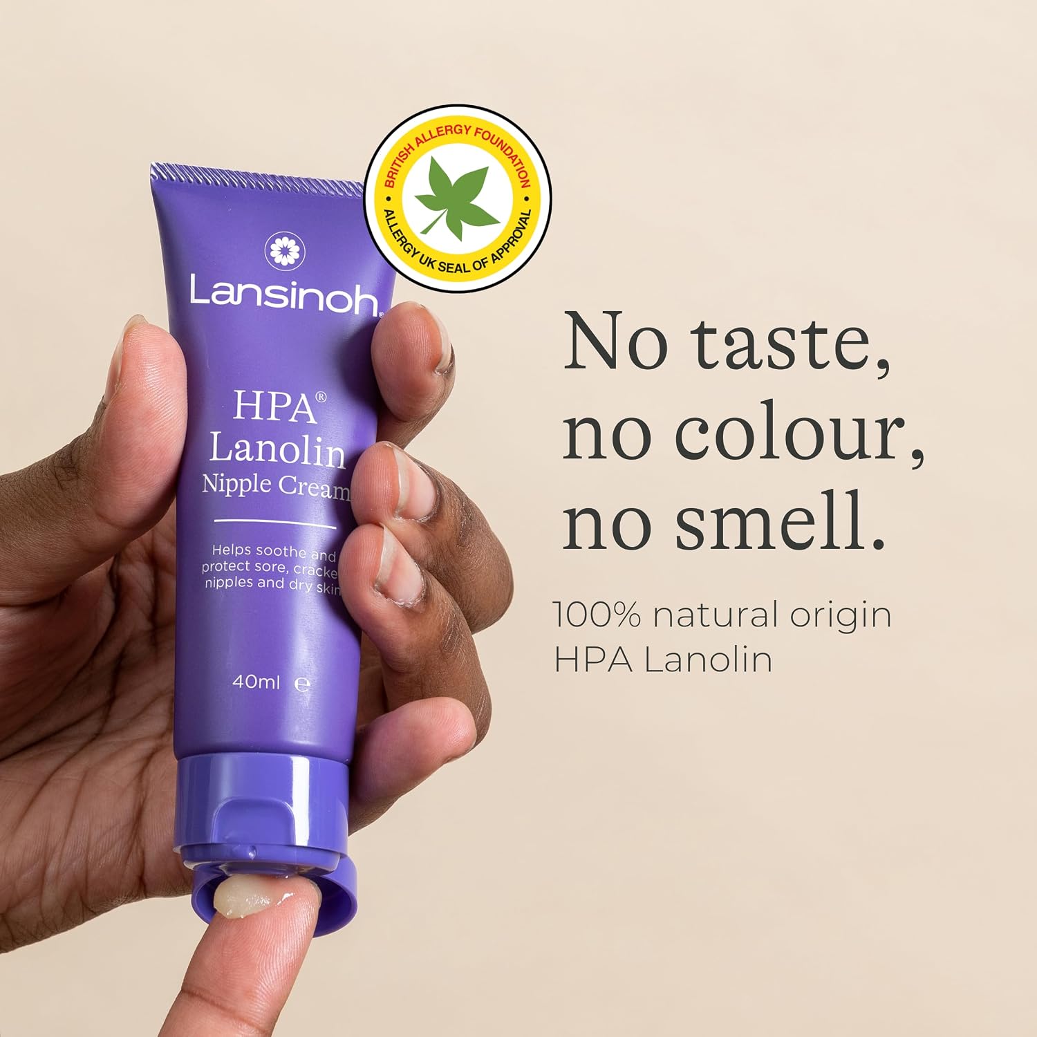 Detalle de Lansinoh HPA Lanolin Nipple Cream 40ml — 100% Natural & Hypoallergenic