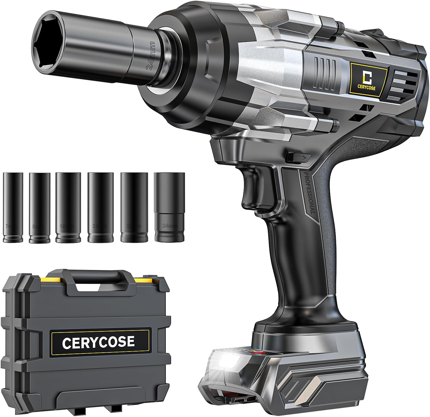Detalle de Cordless Impact Wrench Compatible with DeWalt 20V 1700FT-LBS