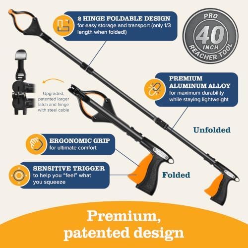 Thumbnail 5 de EZPIK EZ-N40K-CA 40-Inch Foldable Grabber Reacher with Magnetic Tip