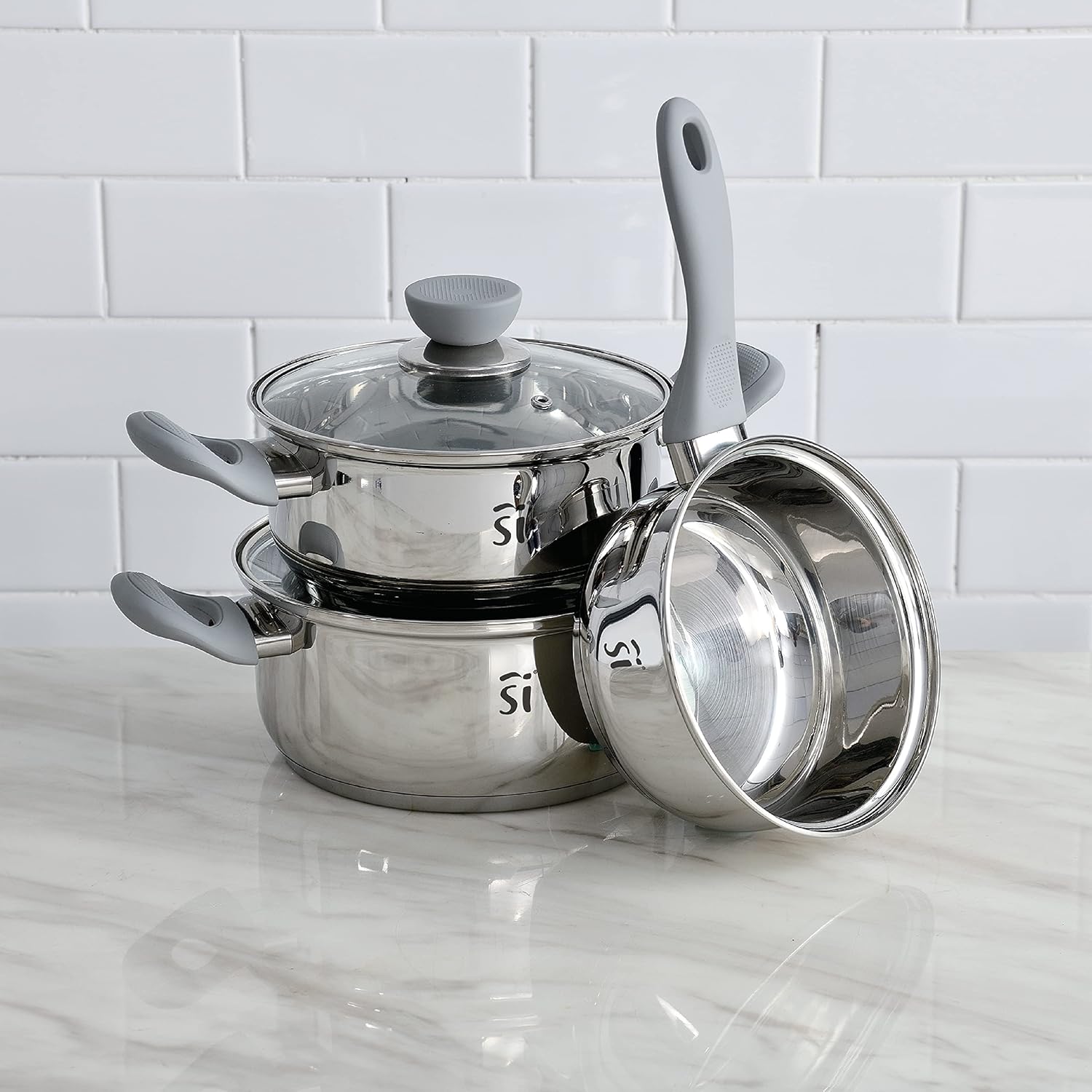 Thumbnail 6 de SAN IGNACIO Alexia 🥘 Batería de Cocina 5 Piezas, Acero Inoxidable