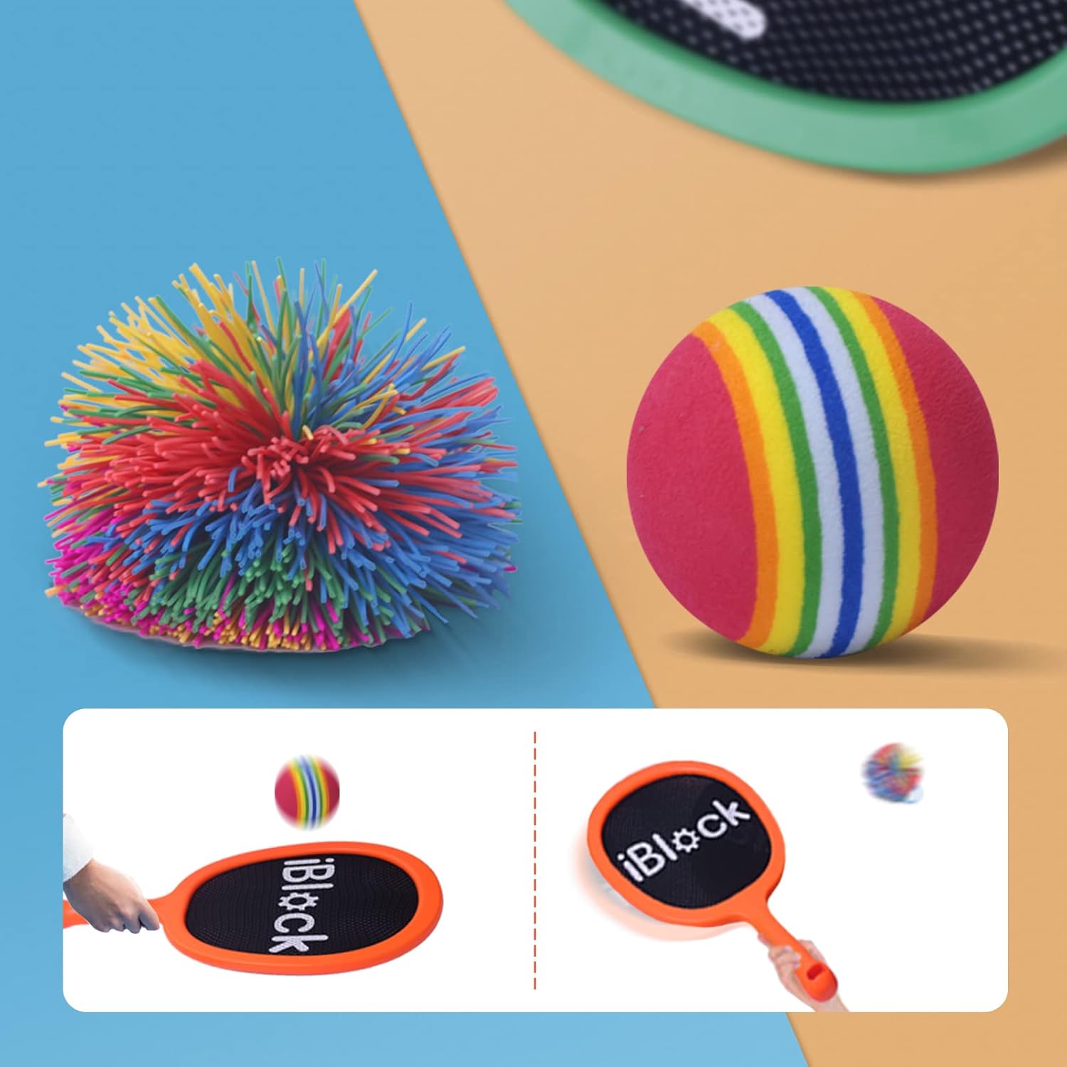 Thumbnail 2 de Smartwo Kid Racket Lightweight Set of 2 – Garden Badminton & Beach Paddle Bat and Ball for Beginner Junior