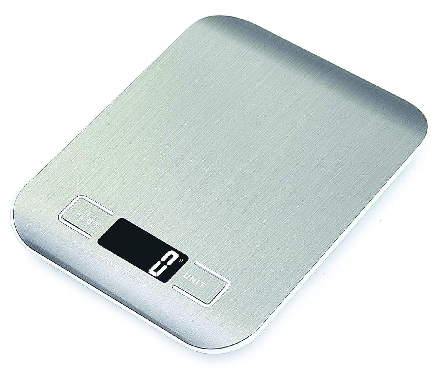Thumbnail 1 de HomeFashion Digitale Küchenwaage bis 5 kg mit 1 g Schritt – Edelstahlplattform & LED-Display