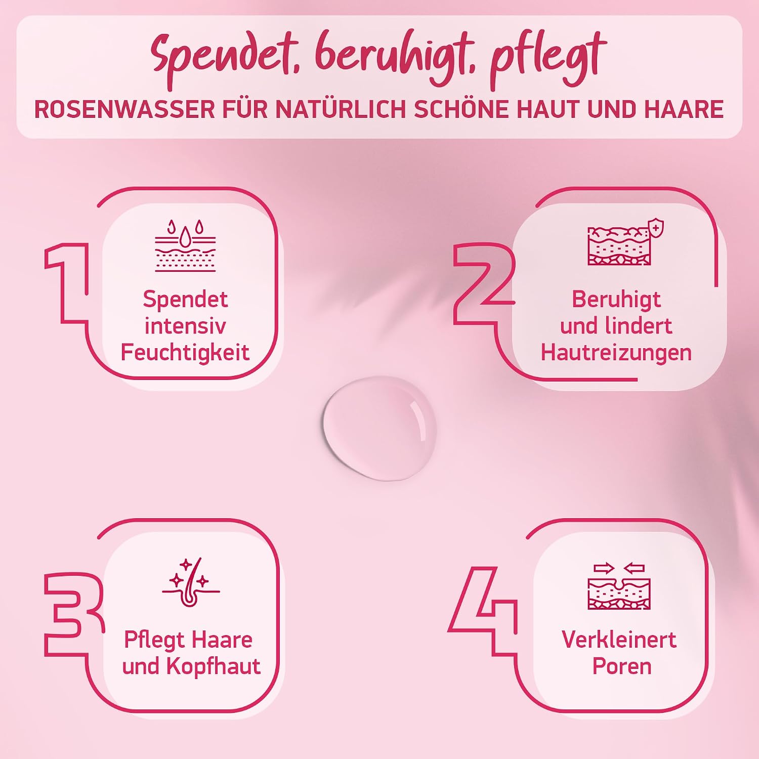 Thumbnail 4 de 100% BIO ROSENWASSER (Rosa Damascena) – natürliches Gesichtswasser zur sanften Reinigung von Gesicht, Körper & Haar