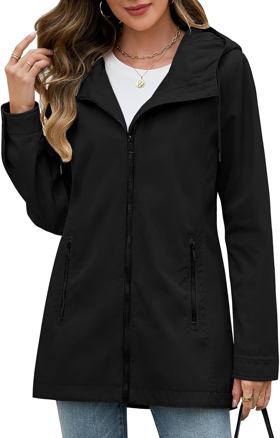 Thumbnail 1 de heekpek Giacca da Donna Primaverile Parka Cappotto con Cappuccio Leggero Softshell per Autunno