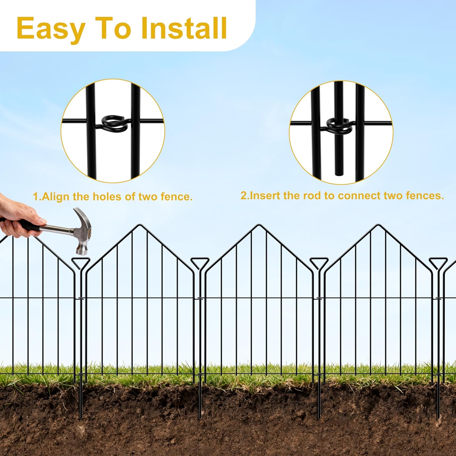 Detalle de Garden Fence Border, 17 in x 10 ft