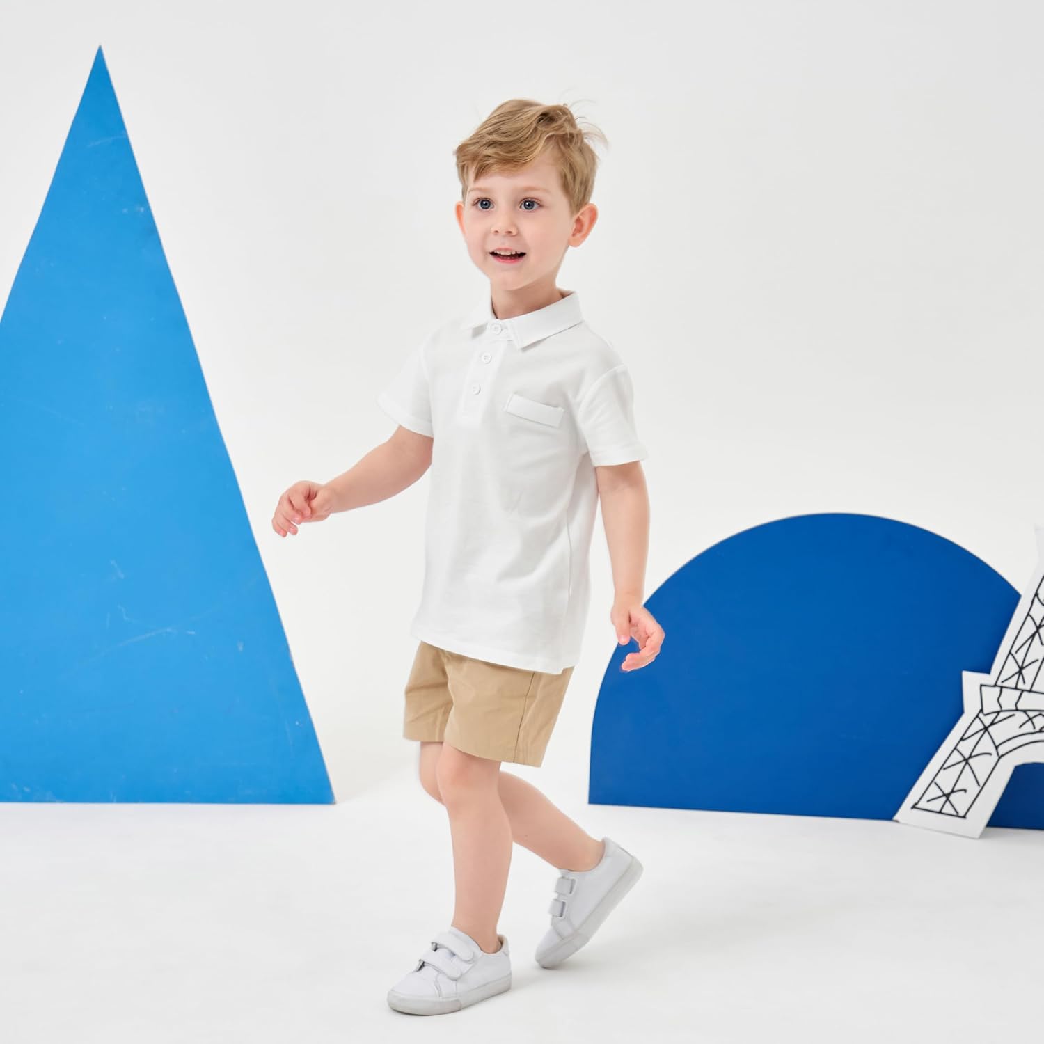 Detalle 2 de Volunboy Toddler Boys Summer Polo & Shorts Set (1–6 Years)