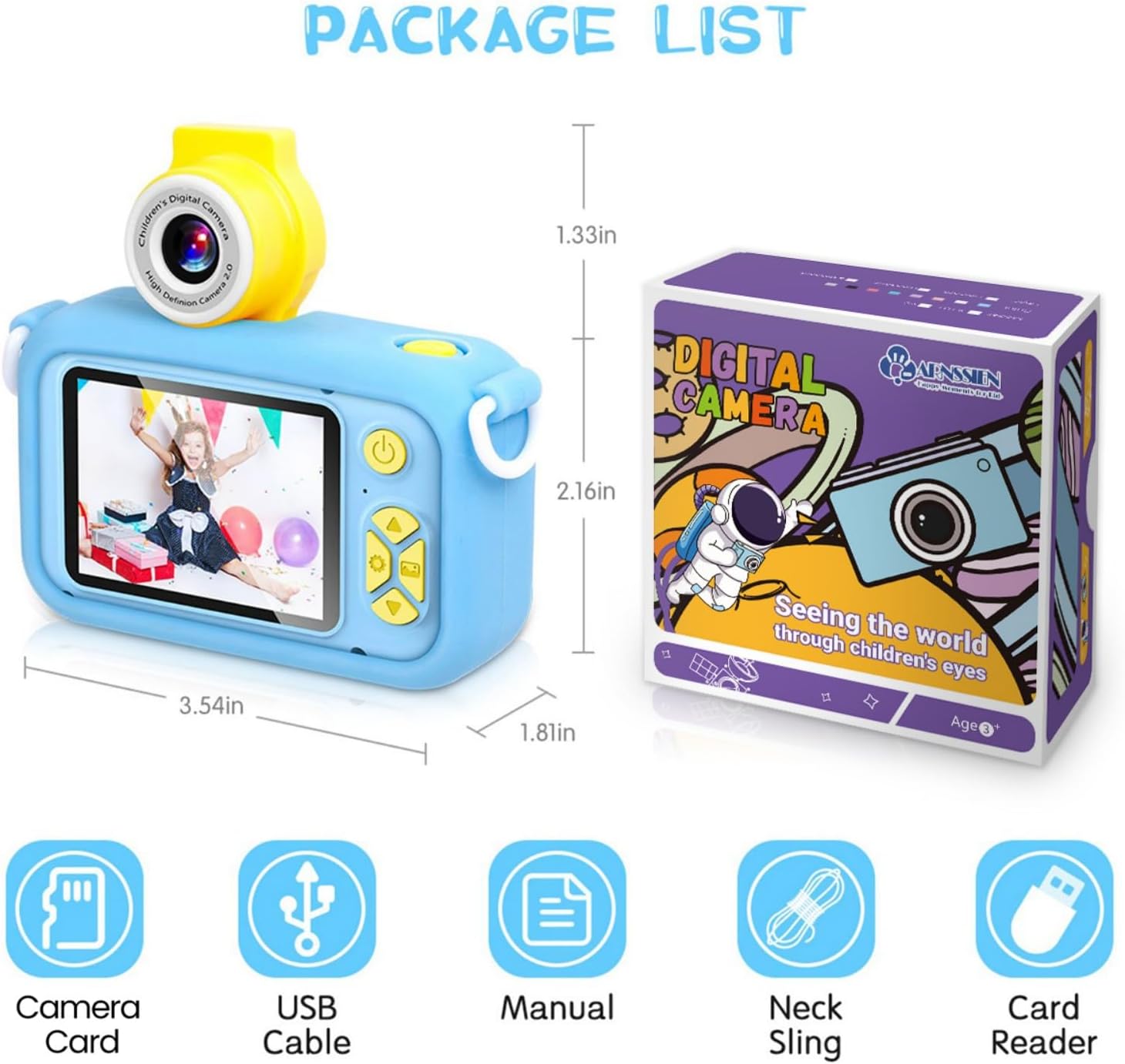 Thumbnail 6 de ARNSSIEN Macchina Fotografica per Bambini 2,4" – Fotocamera Kids con Schermo IPS, 180° Flip, 8 GB in dotazione