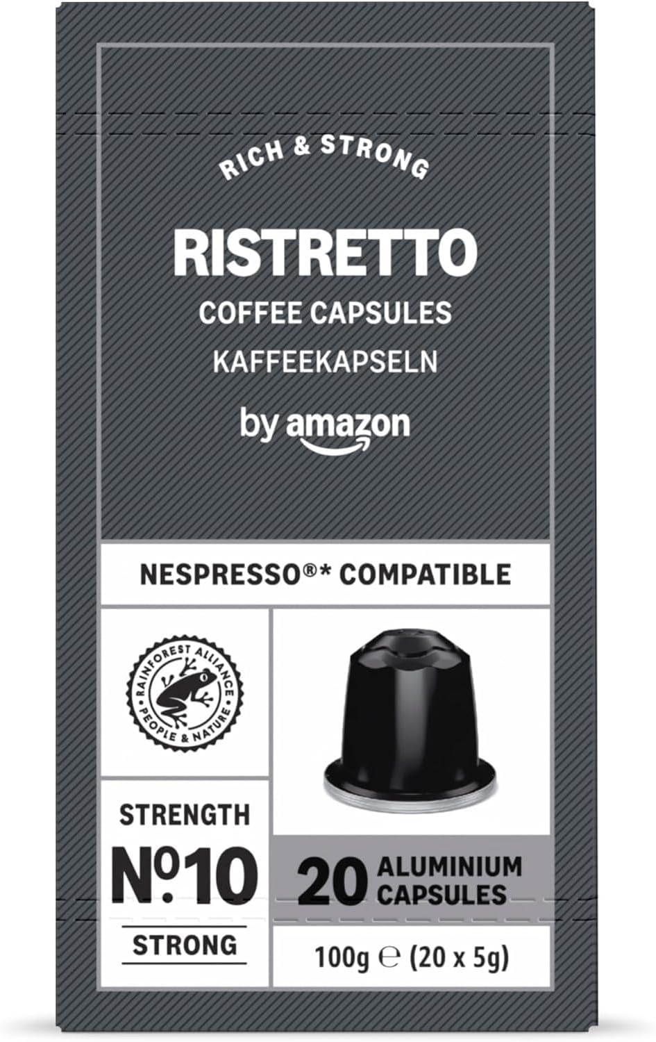 Detalle 2 de by Amazon - Cápsulas Ristretto Compatibles Nespresso, 100 Unidades