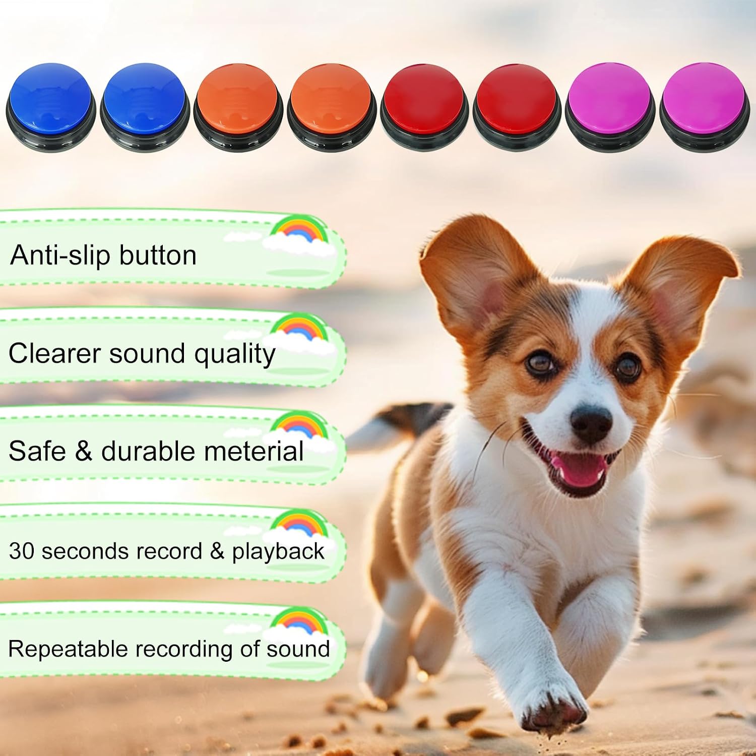 Detalle de Gelabur Set of 8 Dog Buttons 30s