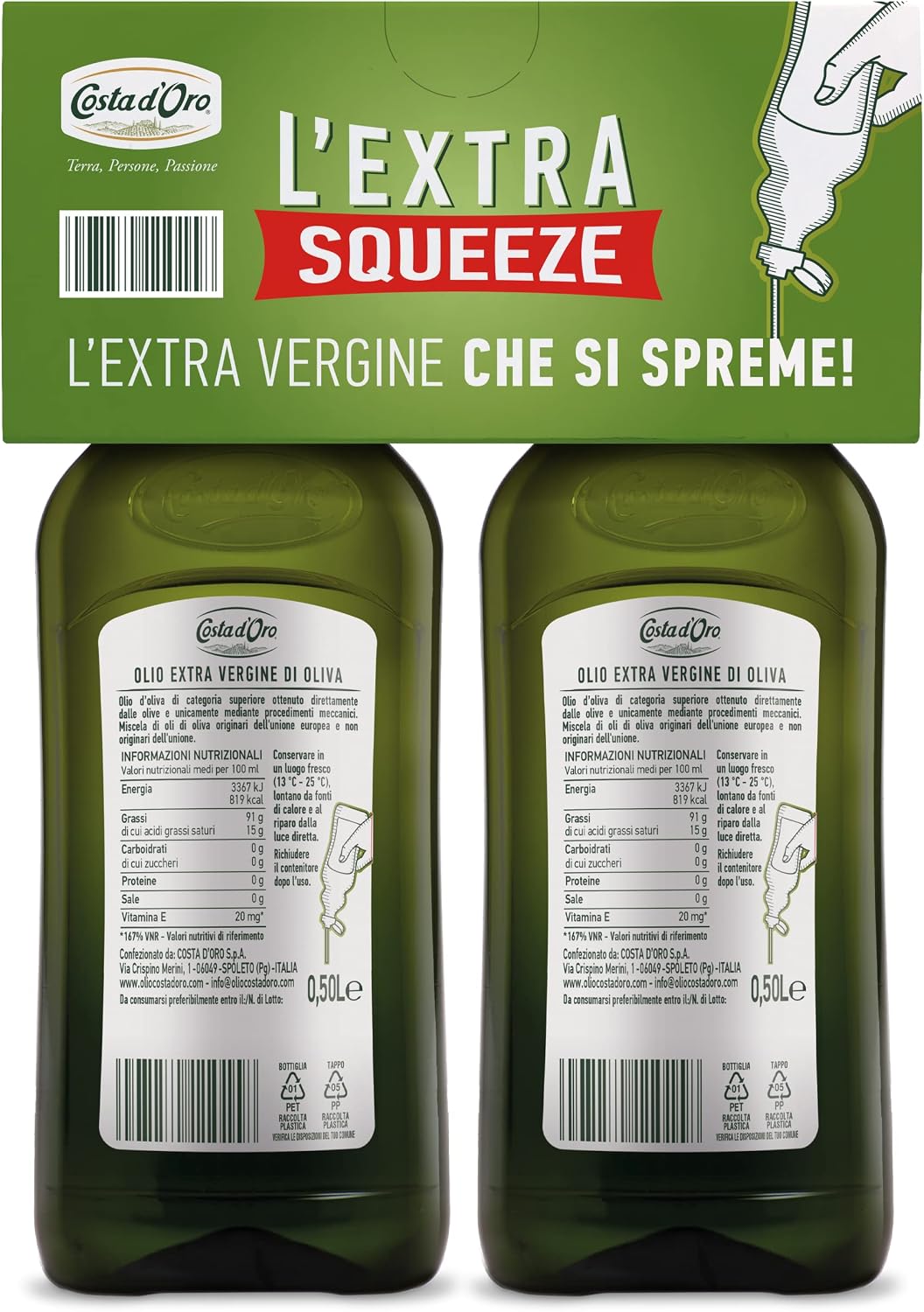 Detalle 2 de Costa d'Oro Extra Squeeze 500 ml 🫒